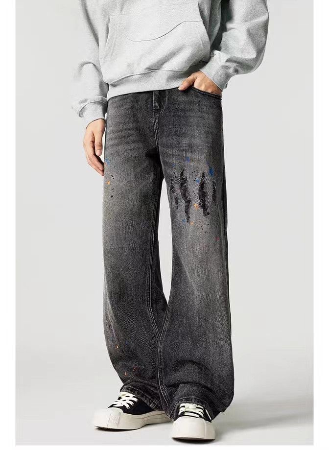 Japanese Brand × Jean Vintage street hip-hop graffiti washed and distressed jeans Size US 36 / EU 52 - 1 Thumbnail