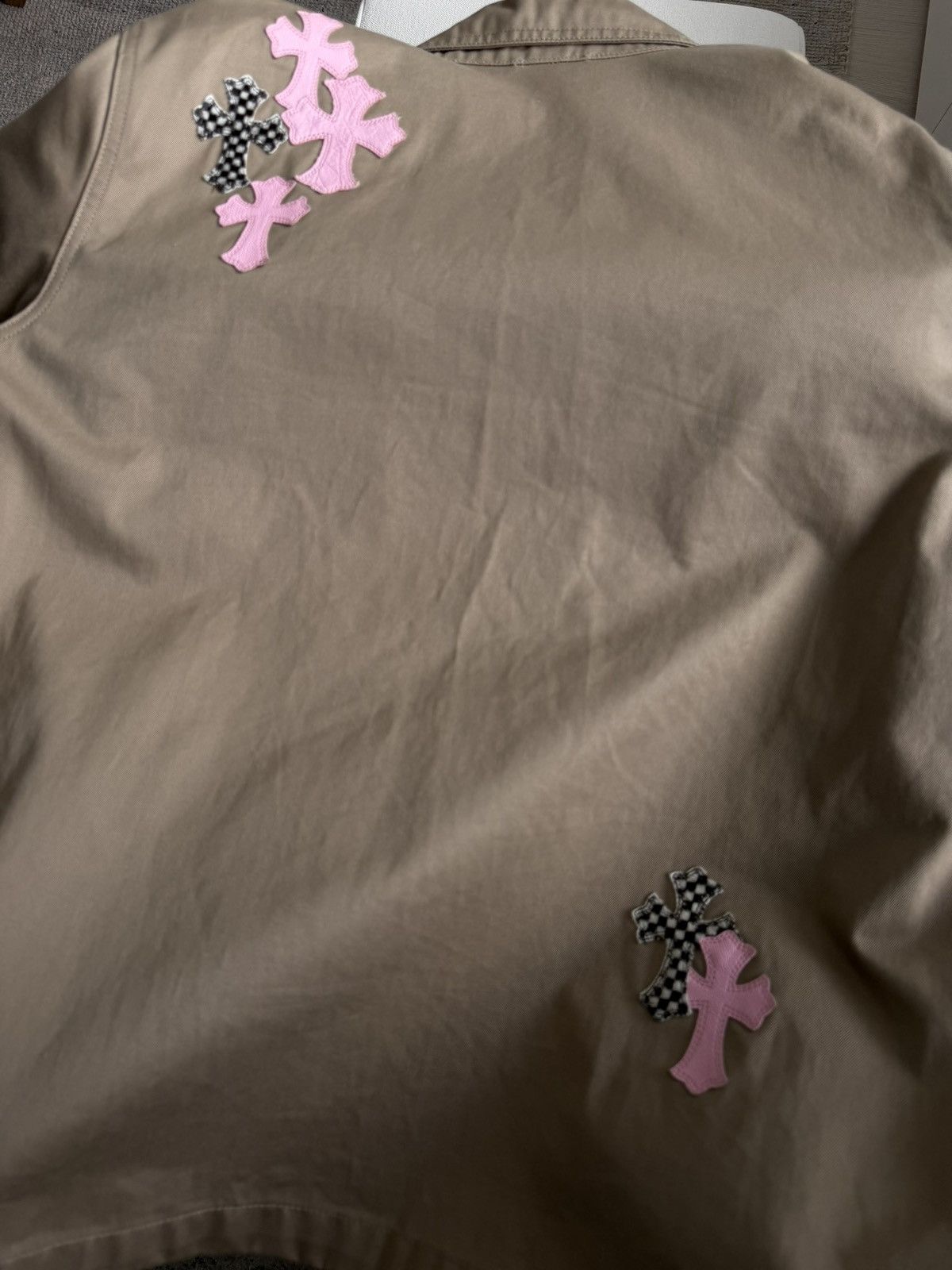 Chrome Hearts Chrome Hearts Tan Work Dog w. Pink & Checkered Cross Patches Size US XL / EU 56 / 4 - 15 Thumbnail