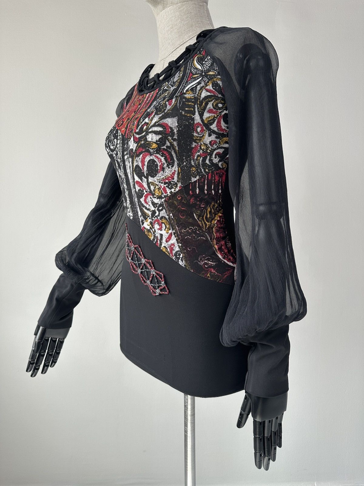 Japanese Brand Save The Queen Mesh Sleeve Top Blouse Avant Garde Size M Size M / US 6-8 / IT 42-44 - 8 Thumbnail