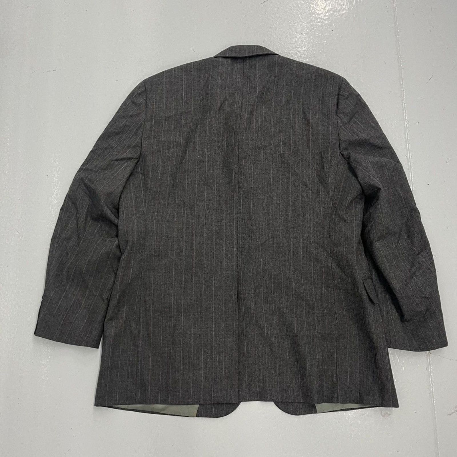 Other Vintage 60s Regal Grey Striped Wool 2-Piece Suit Size 44R - 3 Thumbnail