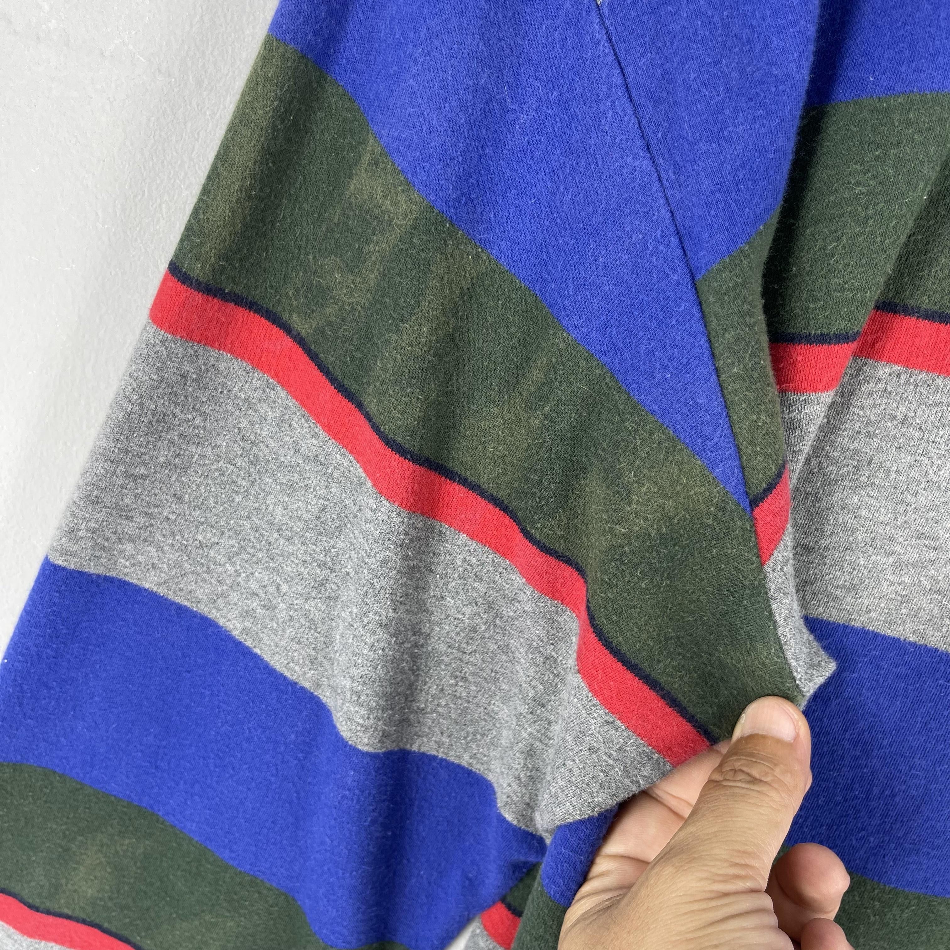 Polo Ralph Lauren Vintage 90s POLO Ralph Lauren Sun Faded Border Stripe Shirt Size US L / EU 52-54 / 3 - 5 Thumbnail