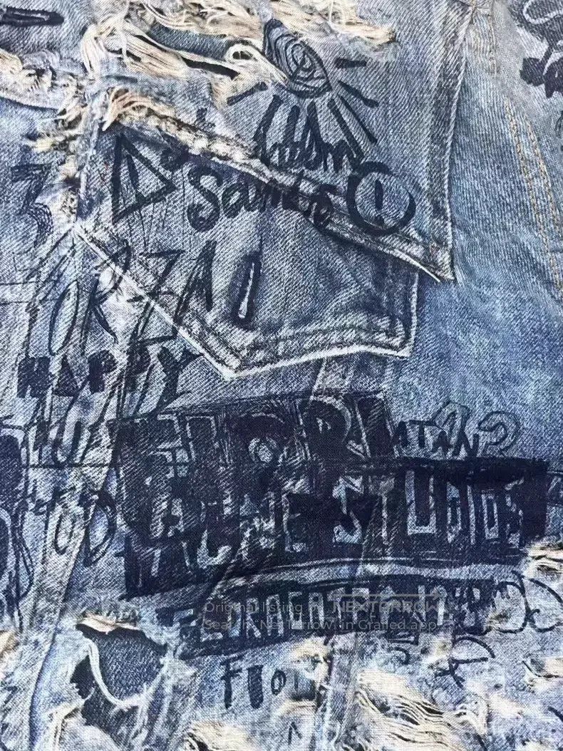 Acne Studios Acne Studios Loose Illusion Effect Distressed Denim Fabric Size US M / EU 48-50 / 2 - 4 Thumbnail