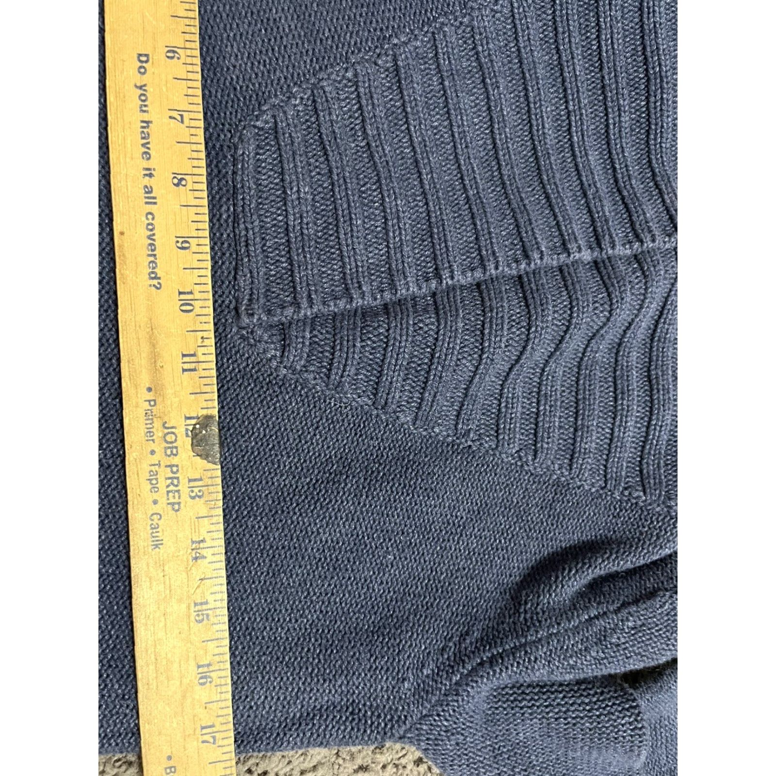 Old Navy Old Navy Sweater Women's Medium Cable Shawl Collar Blue Pullover Size M Size M / US 6-8 / IT 42-44 - 4 Thumbnail