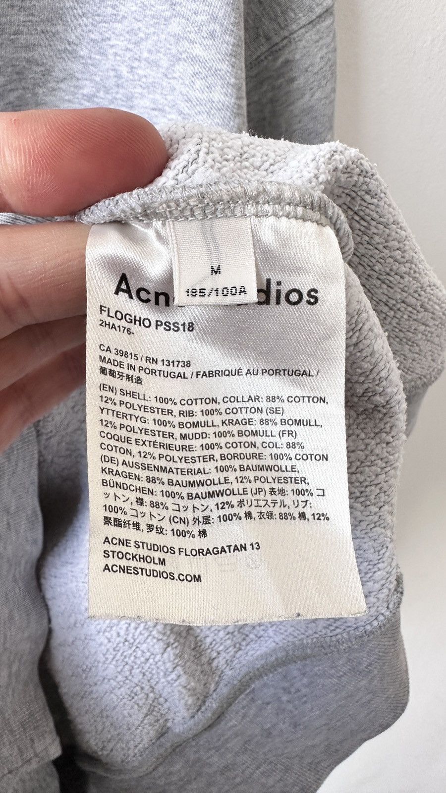 Acne Studios Acne Studios Flogho Logo Boxy Fit Grey Sweatshirt Oversized Size US L / EU 52-54 / 3 - 6 Thumbnail