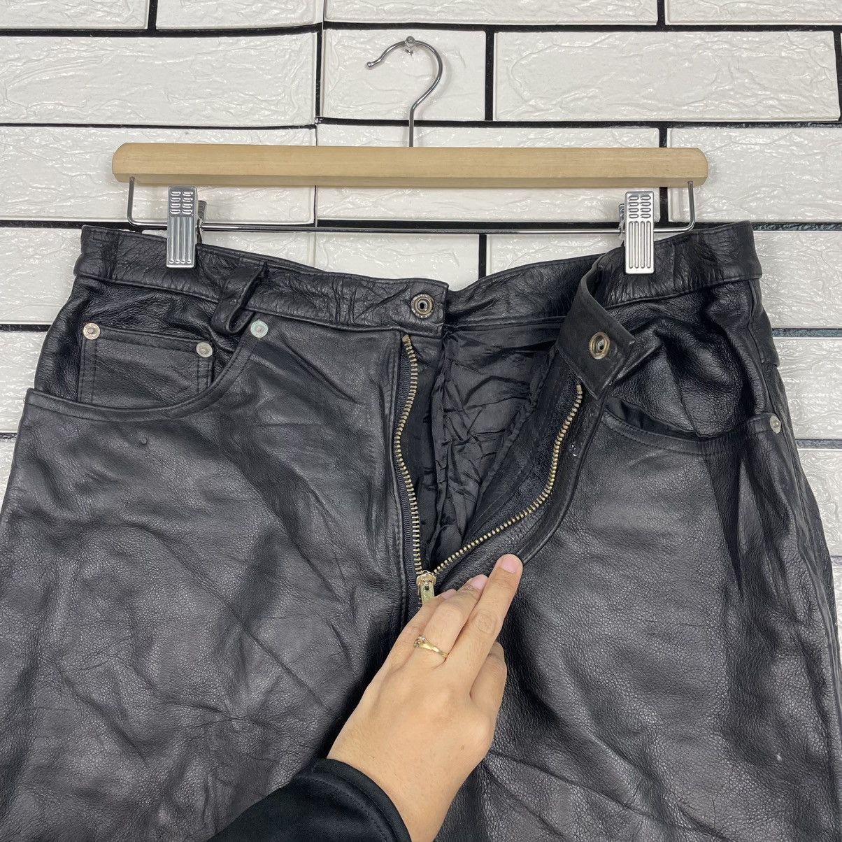 Japanese Brand Scare Teht Motorcycle Biker Leather Pant Size US 32 / EU 48 - 11 Thumbnail