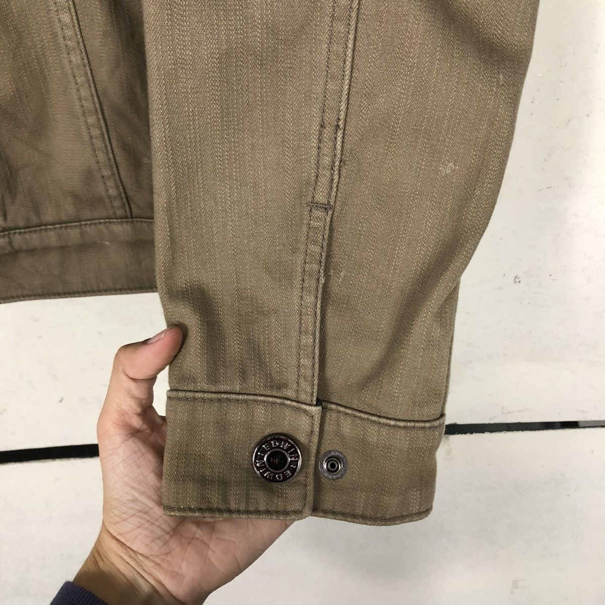Edwin × Japanese Brand 🔥CROPPED BIKER JACKET EDWIN LEATHER PARTS POCKET Size US M / EU 48-50 / 2 - 17 Thumbnail