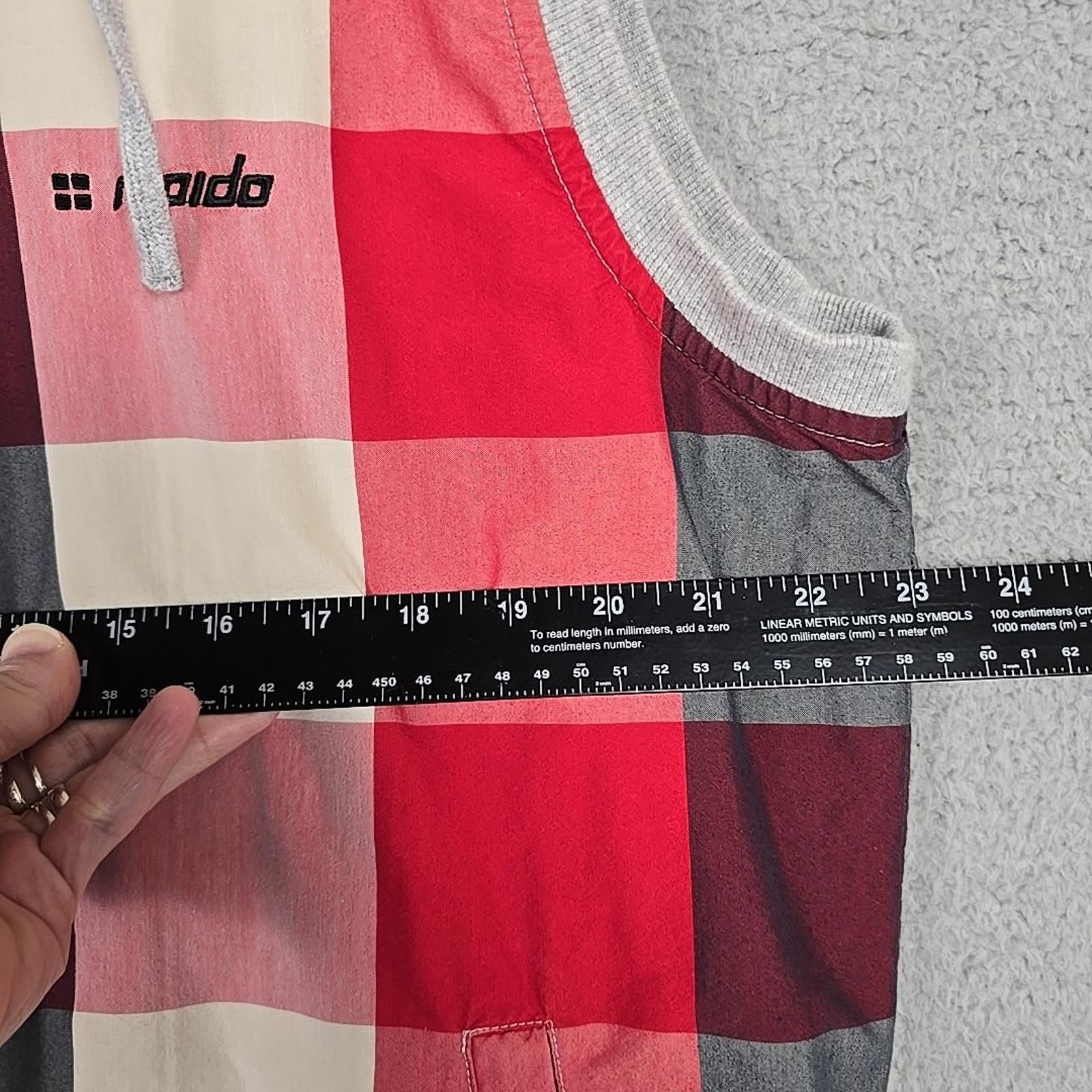 Other Rapido Full Zip Reversible Sz L Red Plaid/Gray Hooded Vest Size US L / EU 52-54 / 3 - 7 Thumbnail
