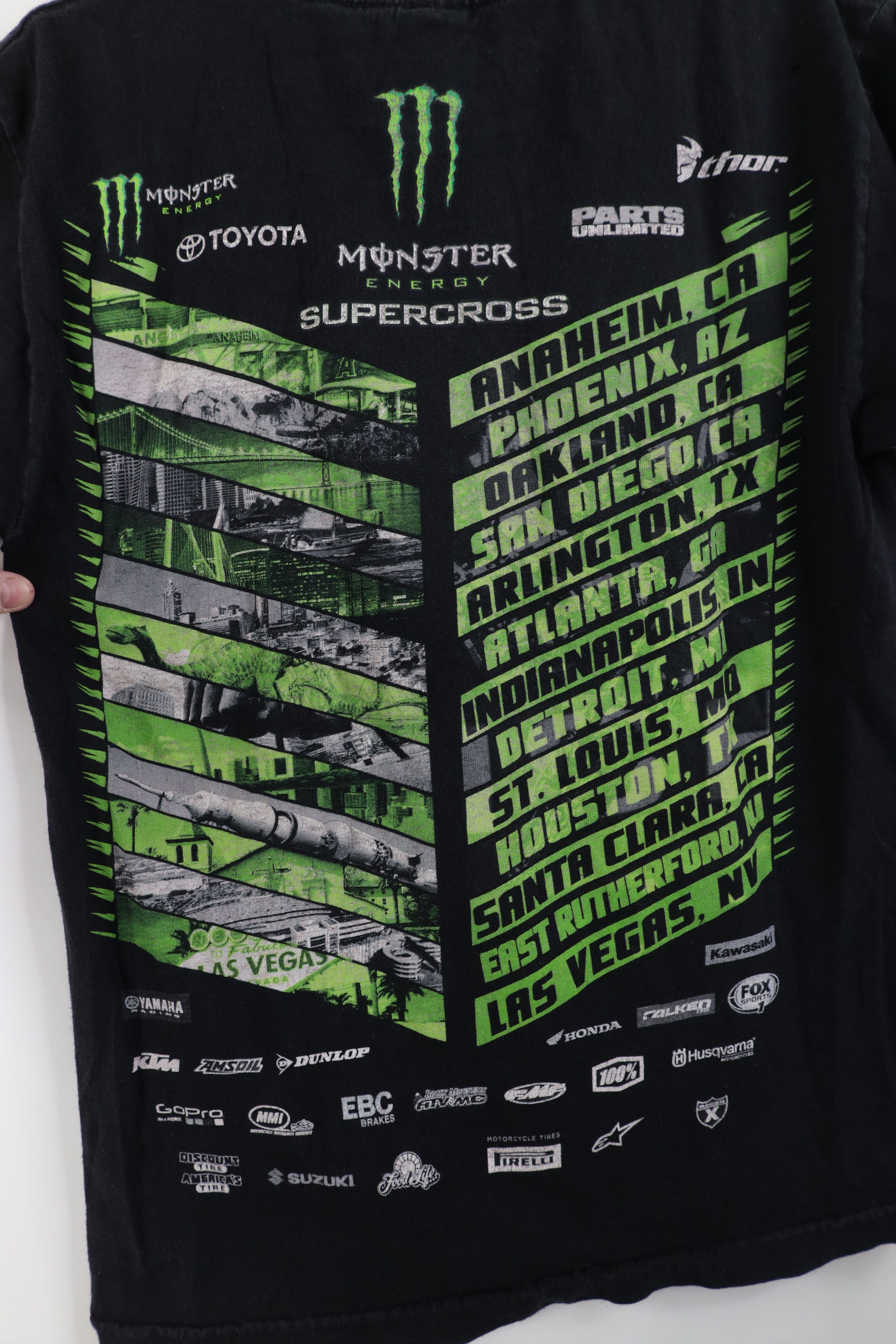 Vintage Energy Supercross Motorcycle Racing T-Shirt Black