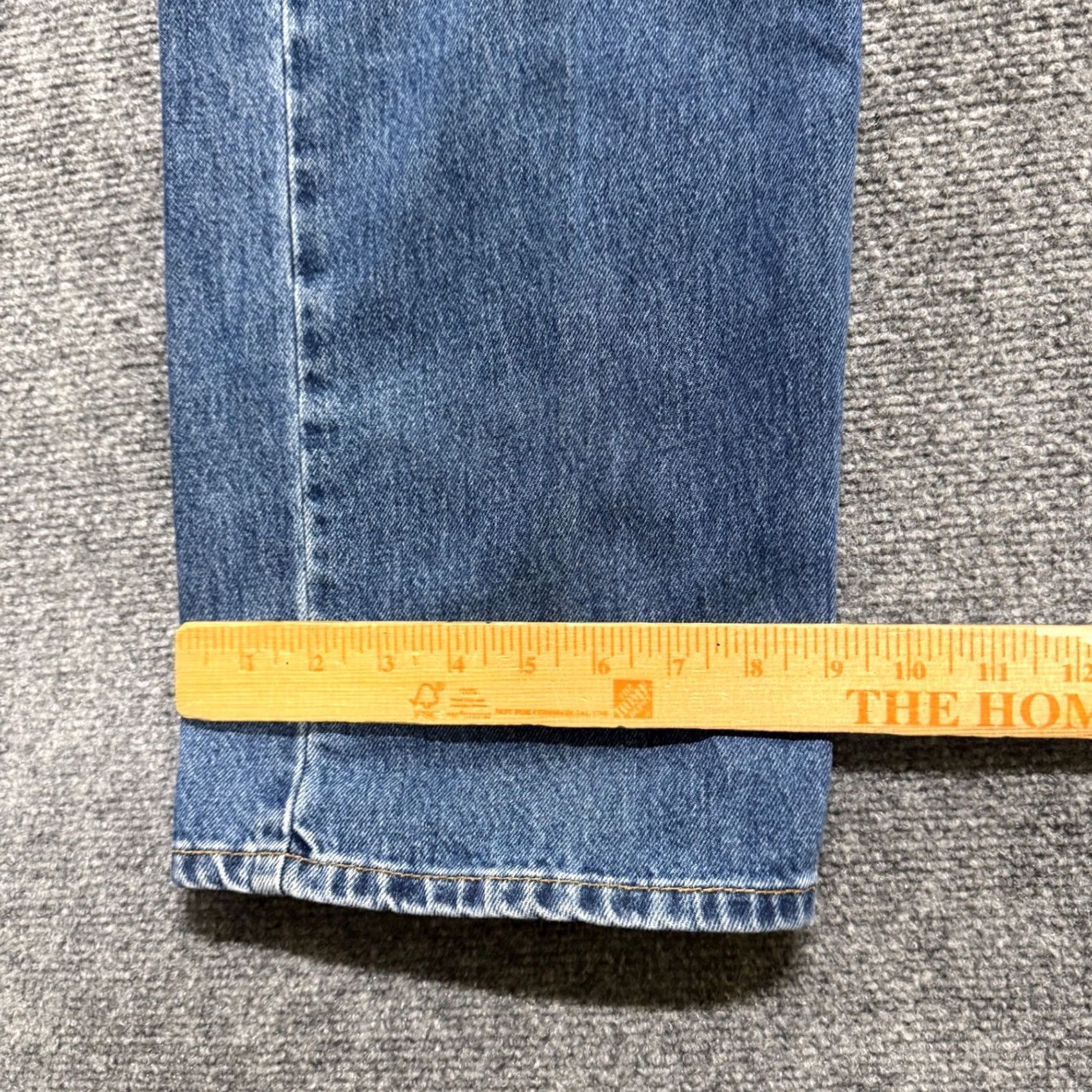 Levi's VINTAGE Levi's Jeans Men's 40x32 Regular Straight Blue Cotton Paper Tag Distressed Flaw Details size 40 Regular 32in Inseam Mens Blue Jeans Size US 40 / EU 56 - 7 Thumbnail