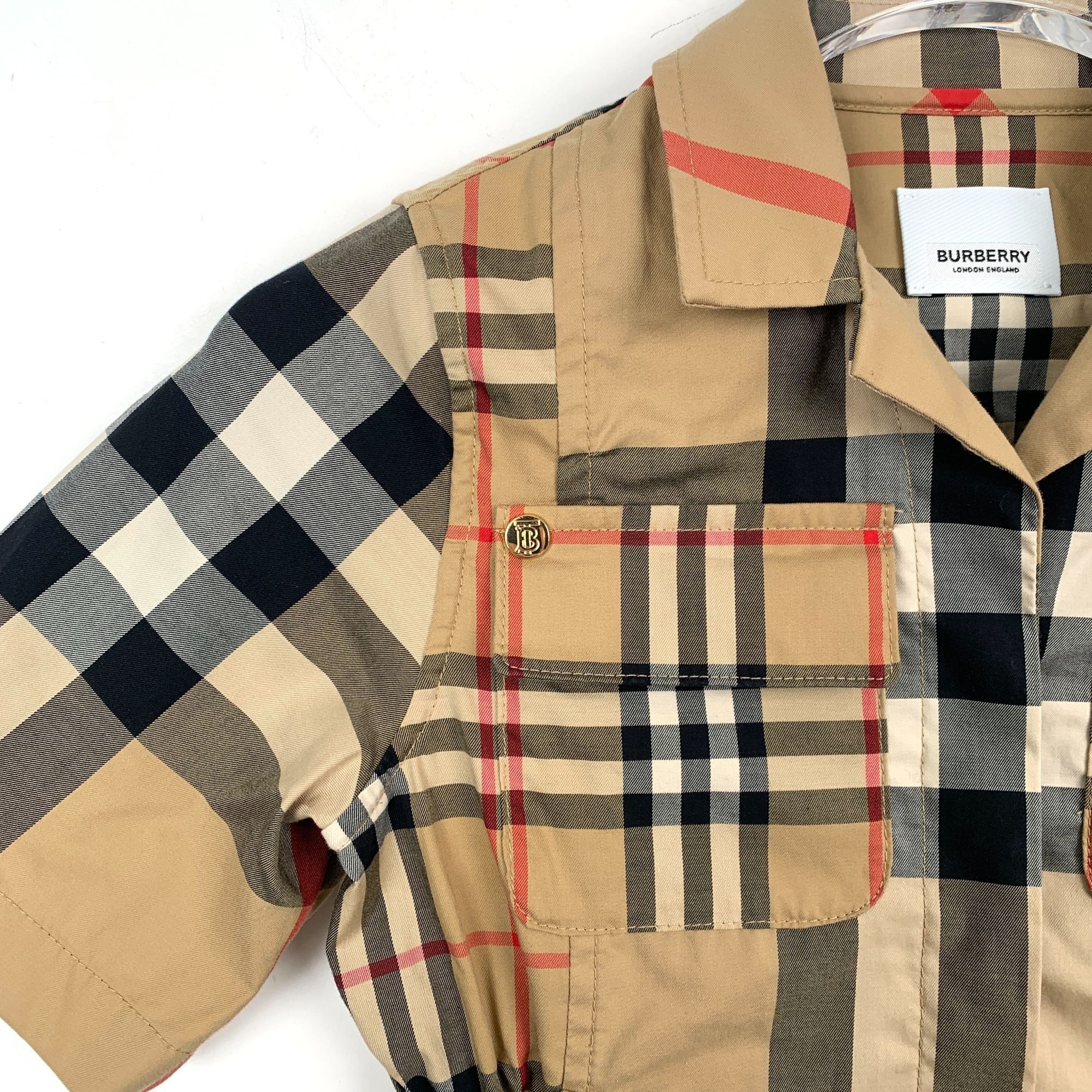 Burberry Burberry Brown Checkered Button-Down Shirt Dress (Size 6Y) Size XXS / US 00 / IT 34 - 6 Thumbnail