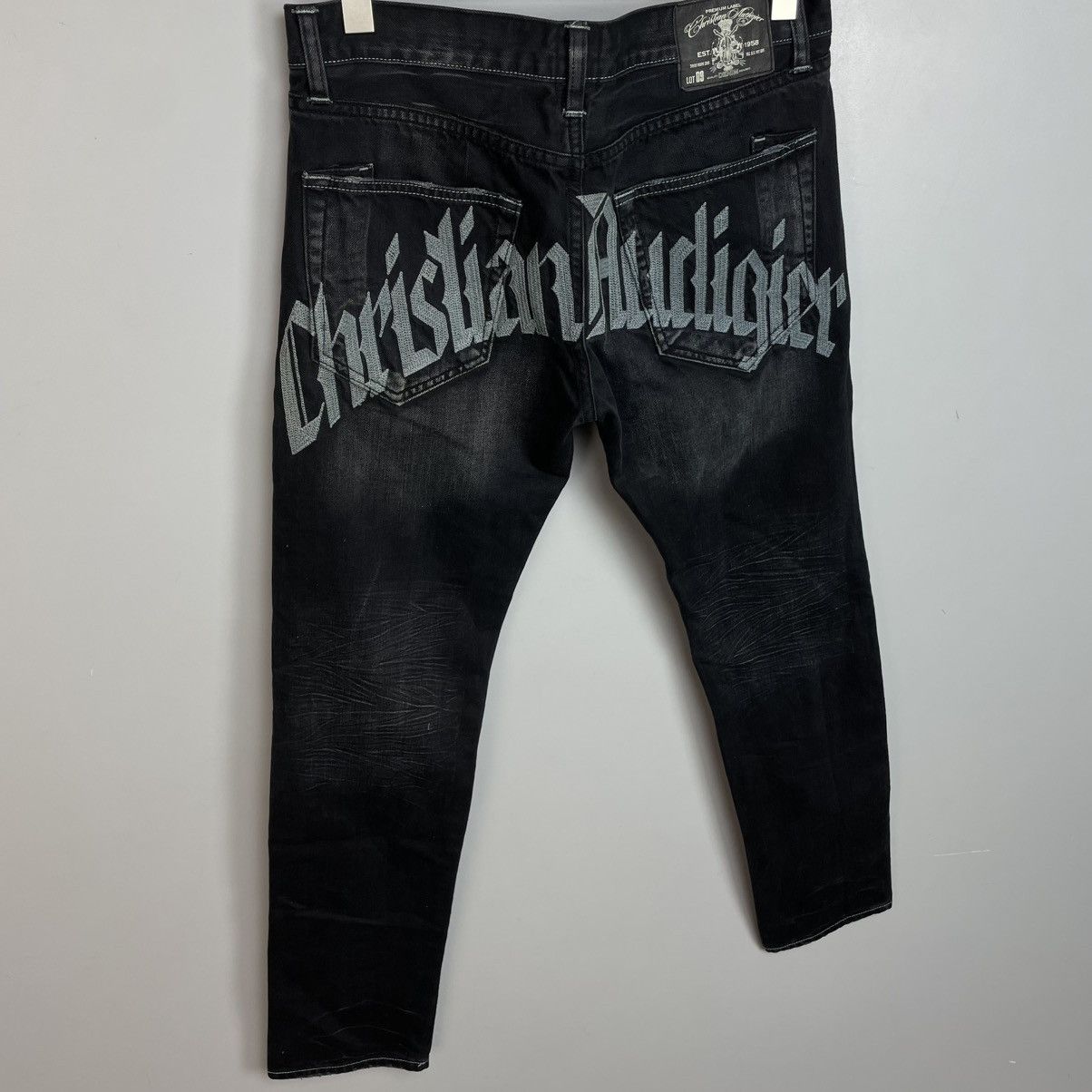 Christian Audigier Vintage Christian Audigier Big Logo Embroidered Baggy Jeans Size US 34 / EU 50 - 3 Thumbnail