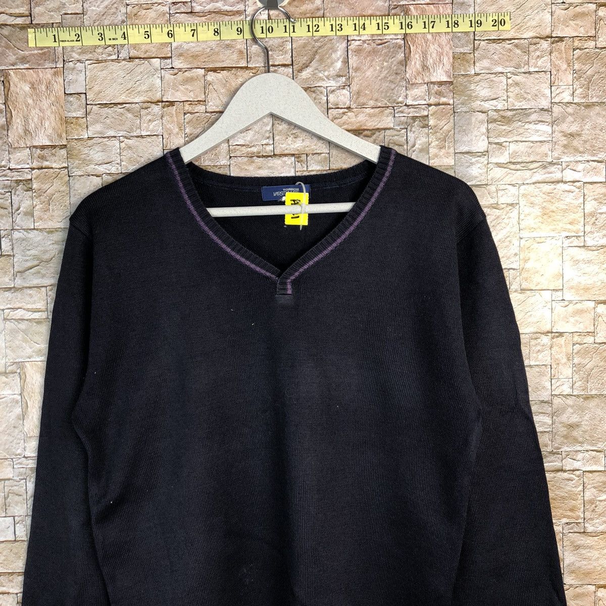 Japanese Brand × Tombolo Tombolo Varsity Mate Purple Knitwear #A221 Size US M / EU 48-50 / 2 - 2 Thumbnail