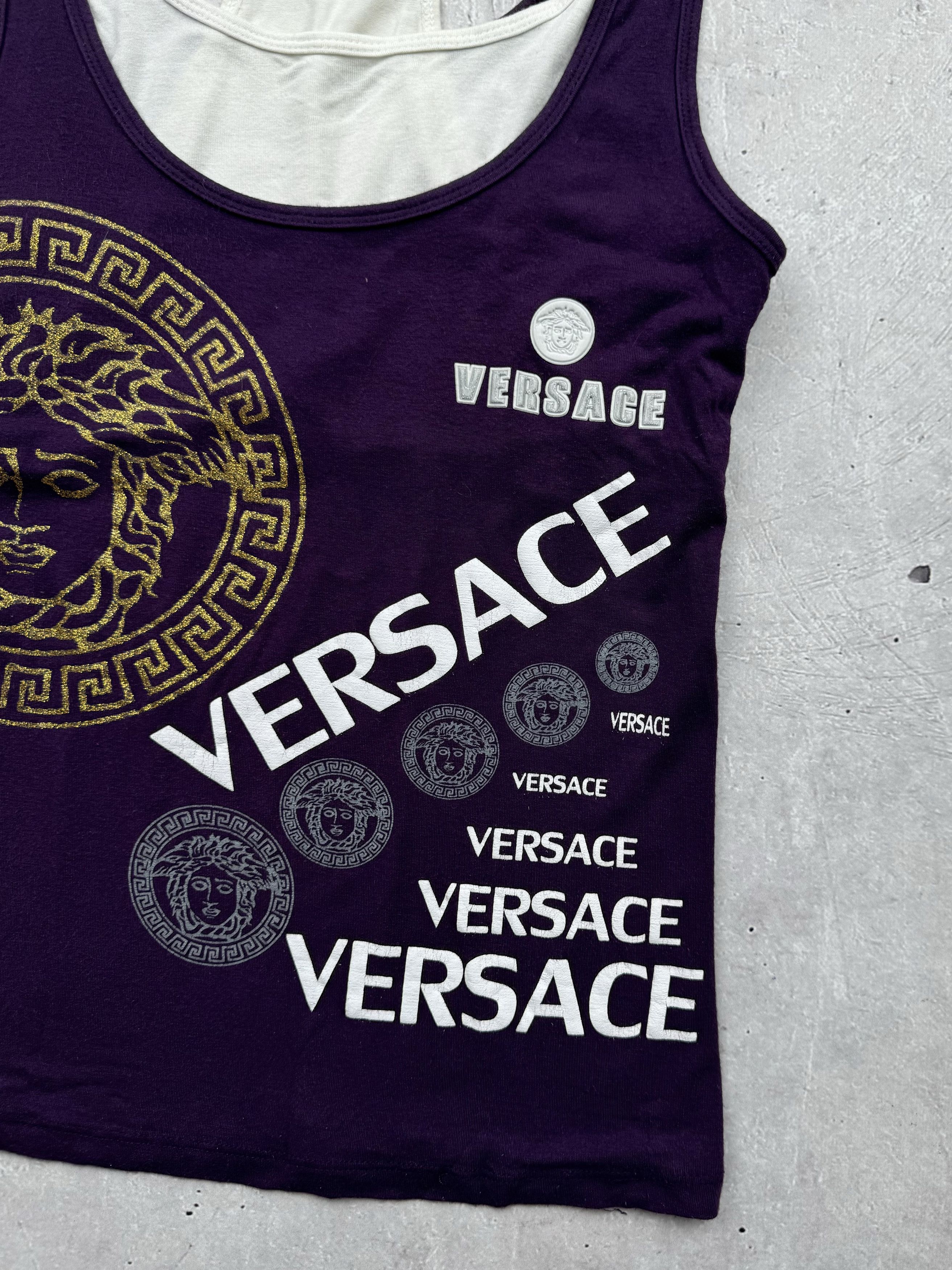 Versace × Vintage Versace Vintage Printed Double Tank Top Size M / US 6-8 / IT 42-44 - 3 Thumbnail