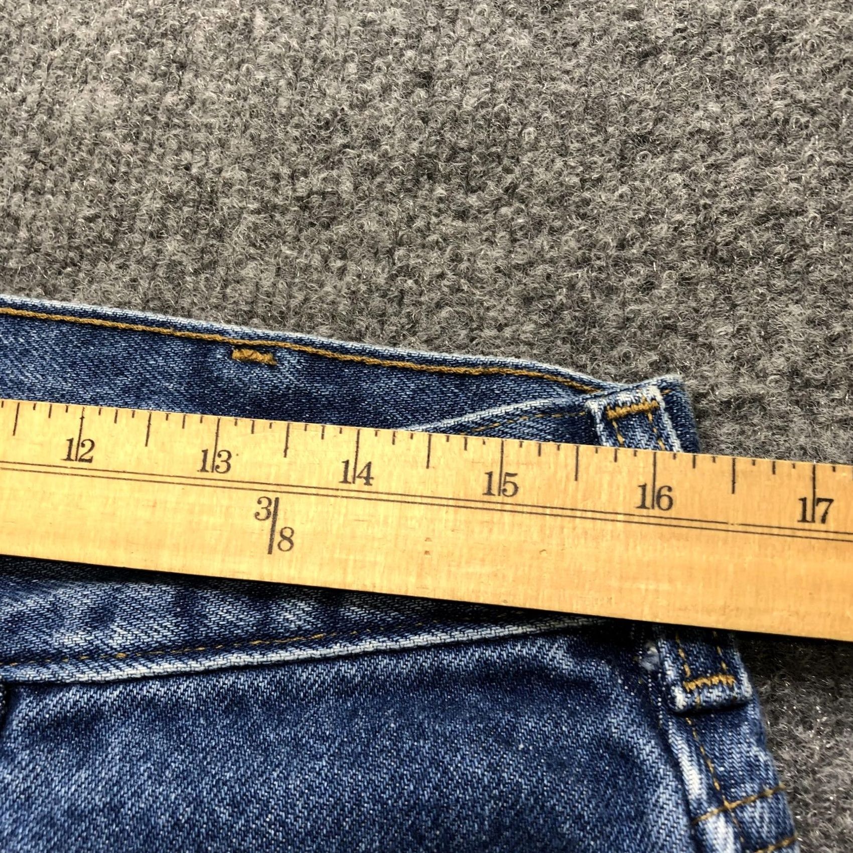 Carhartt Carhartt Jeans Mens 33x30 Blue B160 DST Relaxed Straight Denim Pants Size US 33 - 2 Thumbnail