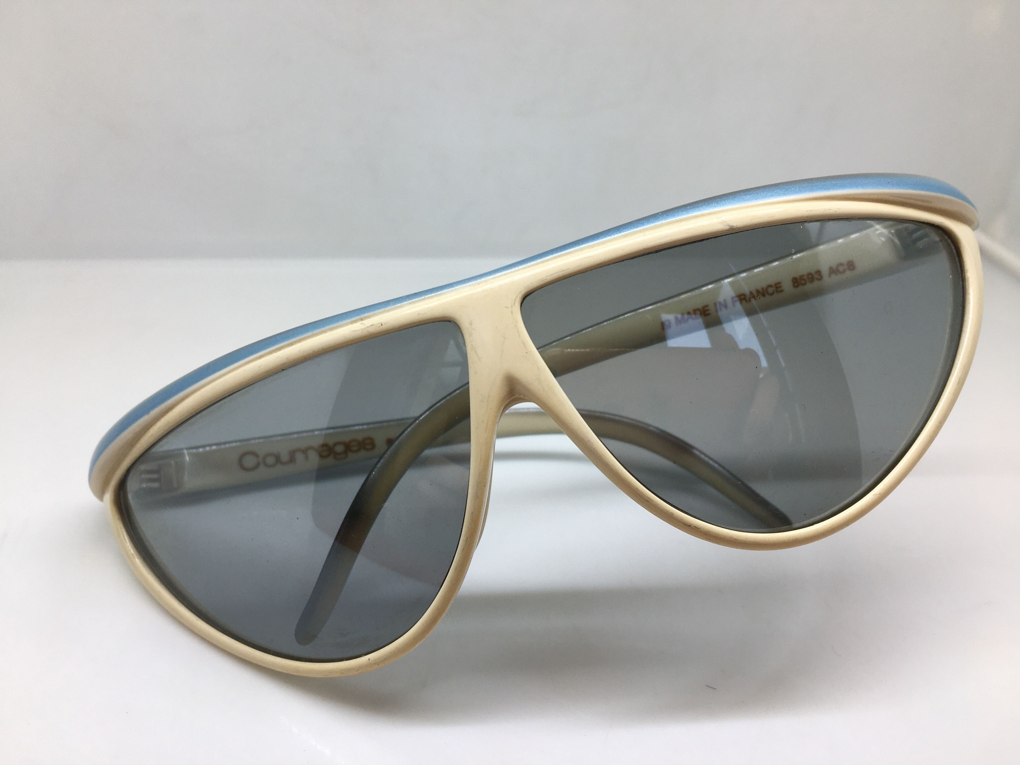 Courreges Vintage 70s Courreges 8593 Wrapped Sunglasses France Size ONE SIZE - 5 Thumbnail