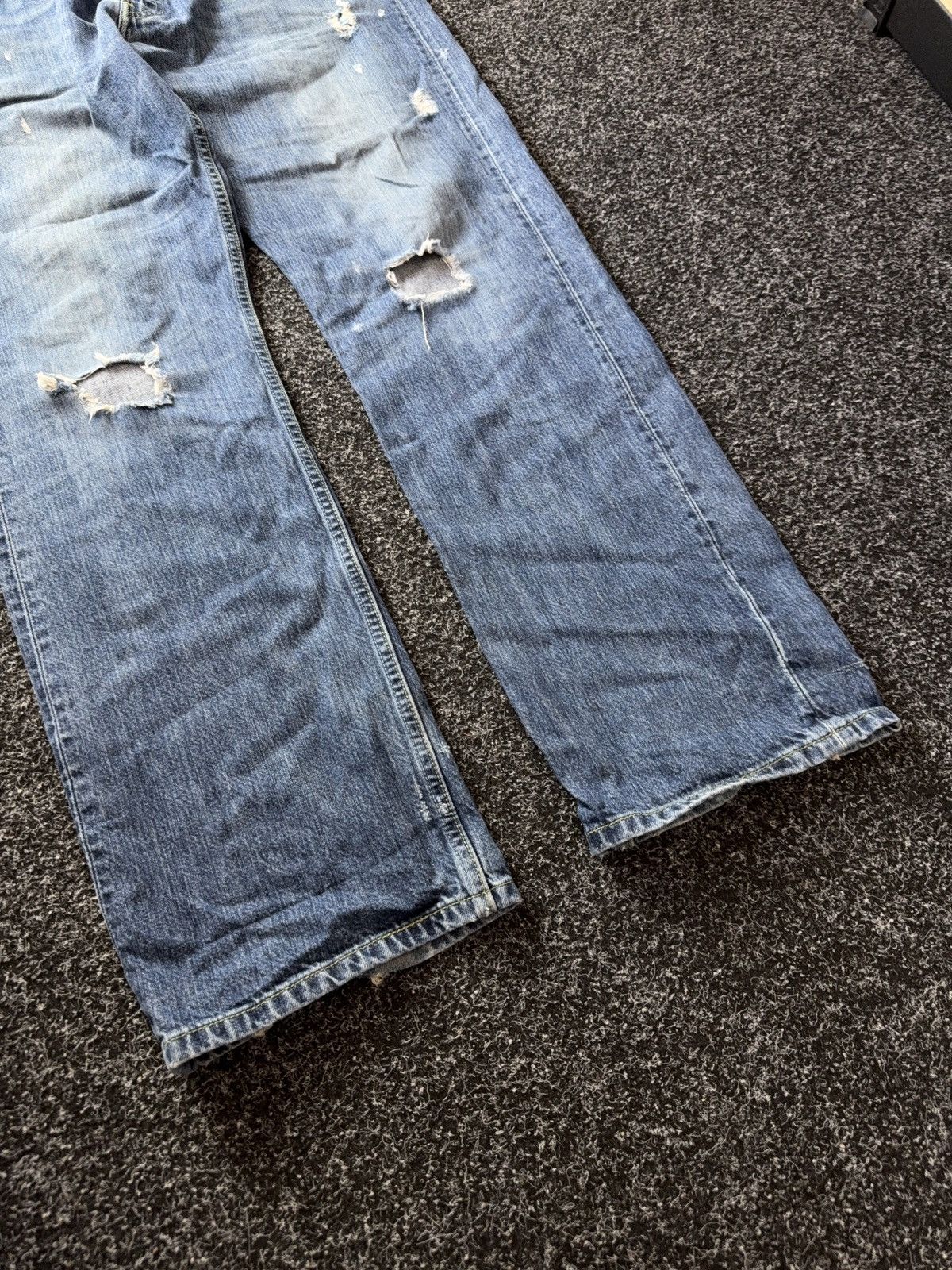 Levi's 00s Y2K Levis 501 Distressed Denim Jeans Vintage Wash Grunge Size US 34 / EU 50 - 4 Thumbnail