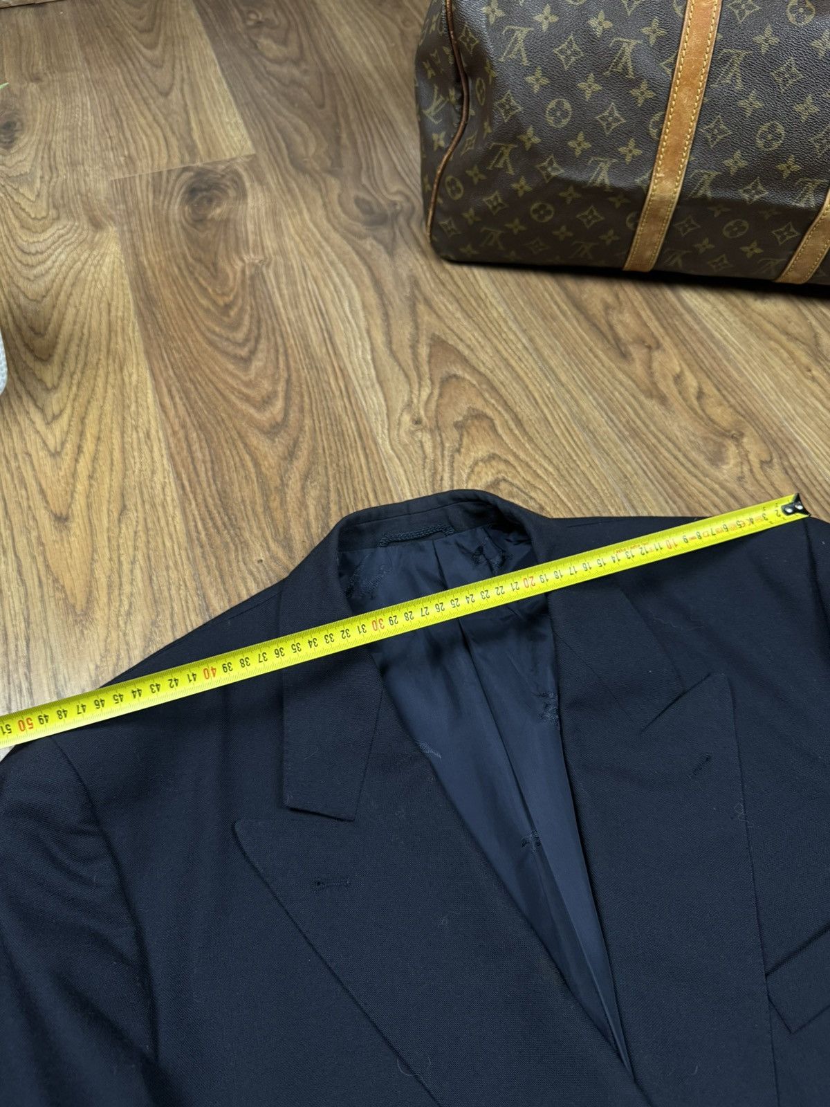 Burberry Vintage wool navy blazer Burberry original luxury item Size 54L - 8 Thumbnail