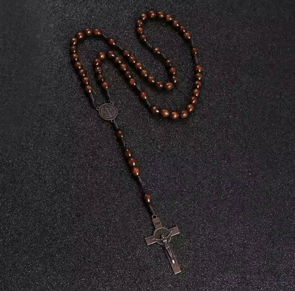 Jewelry Saint Benedict Rosary Necklace Chain Catholic Church Jesus Size ONE SIZE - 4 Thumbnail