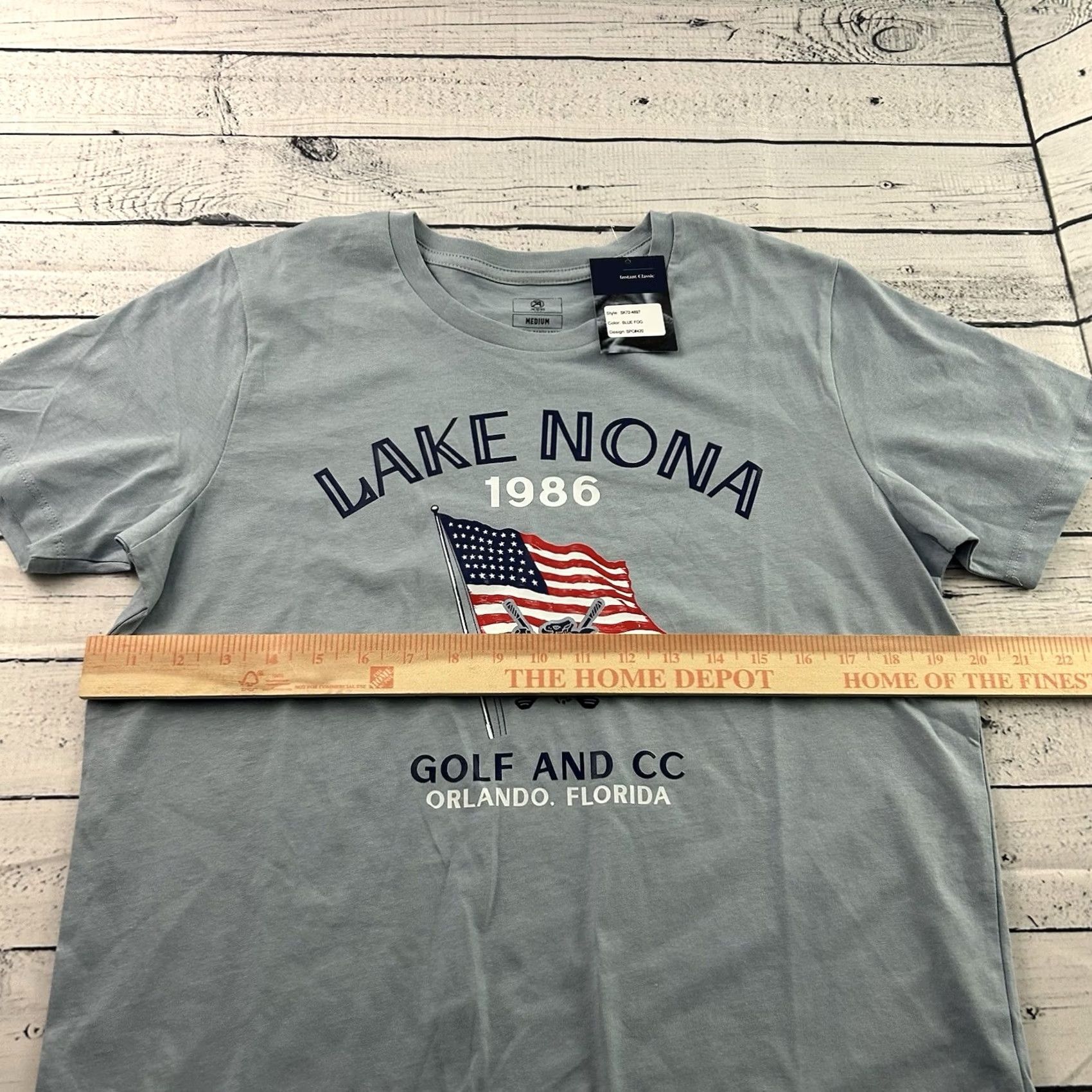 Vintage Ahead Lake Nona Golf GC 100% Cotton Short Sleeve T Shirt Men's M Blue Fog Shirt Men XS? Size US M / EU 48-50 / 2 - 6 Thumbnail