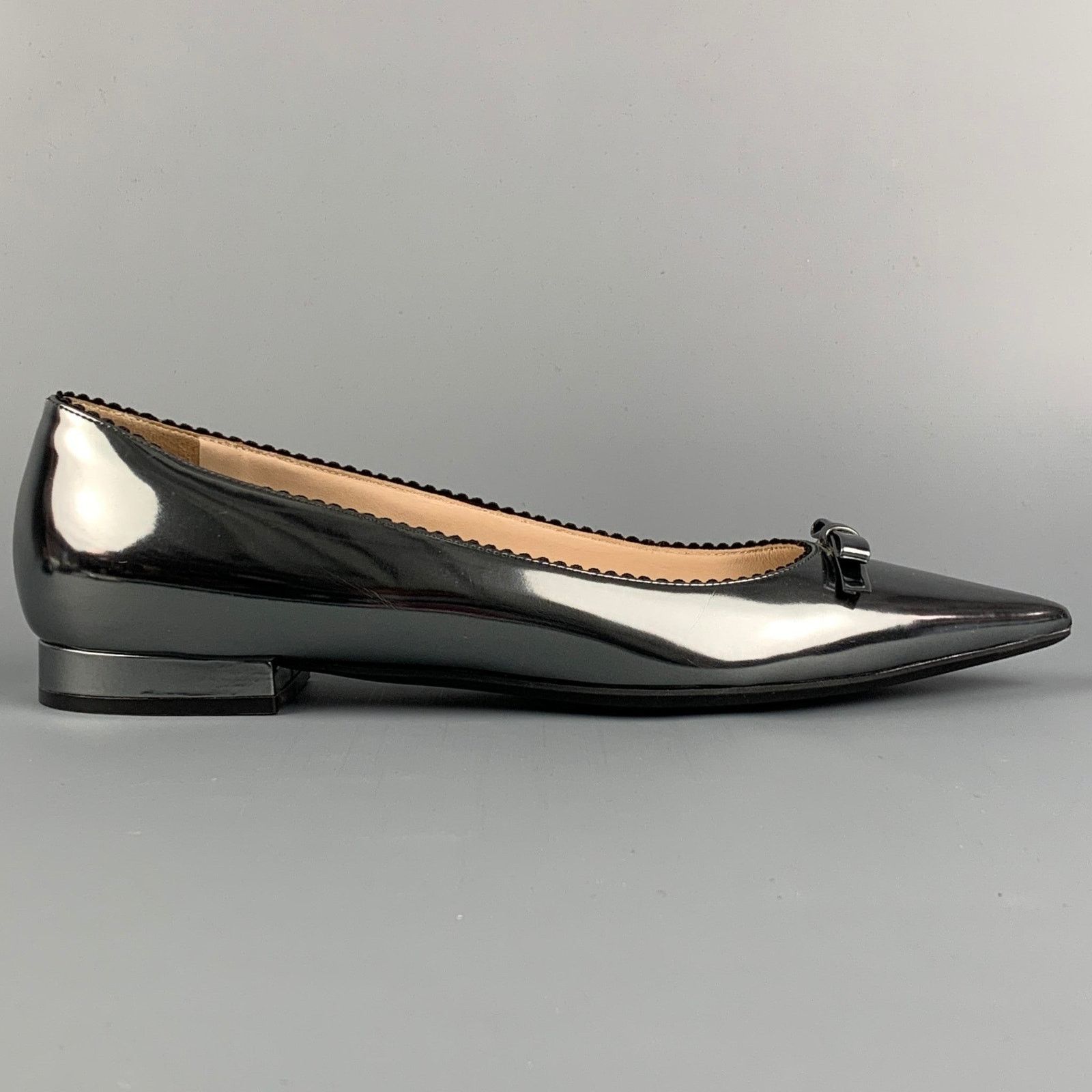 No. 21 Nº21 Size 7 Silver Leather Pointed Toe Flats Size US 7 / IT 37 - 1 Thumbnail