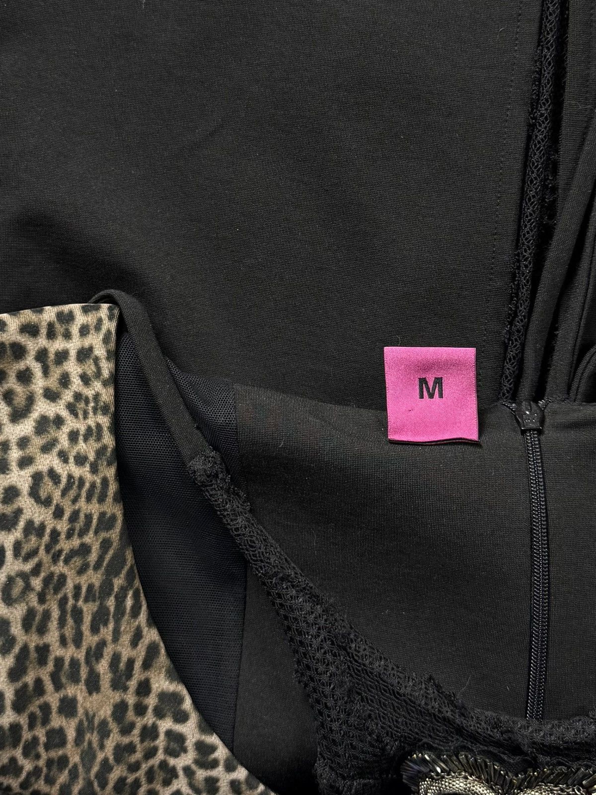 Jean Paul Gaultier Save The Queen Metal Logo Layer Lace Leopard Panel Mesh Top Size M / US 6-8 / IT 42-44 - 15 Thumbnail