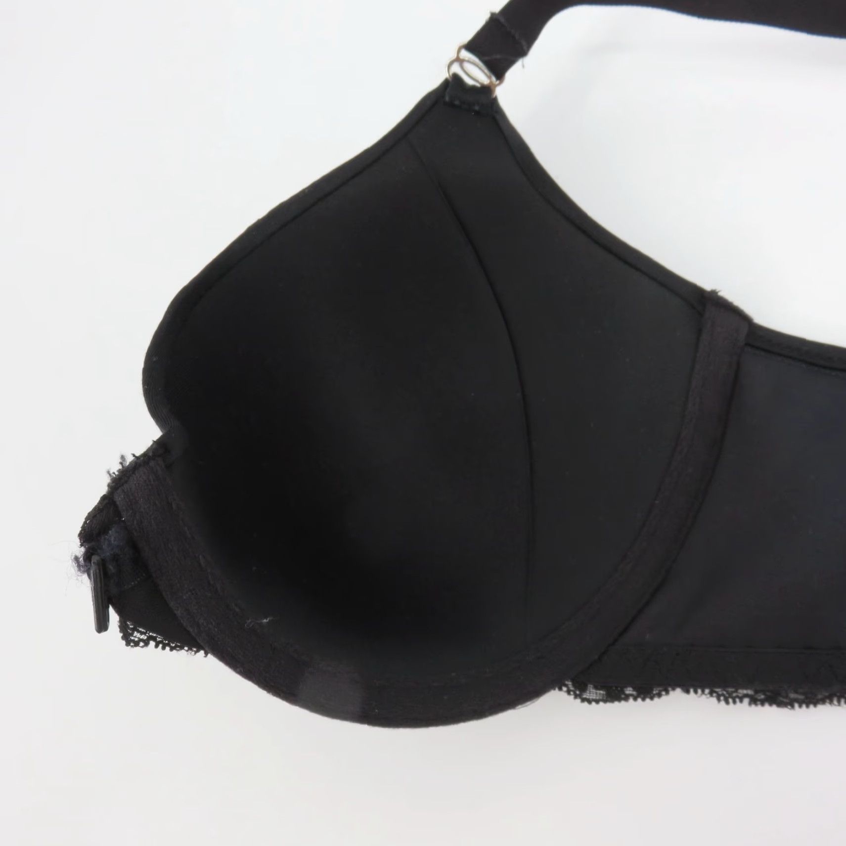 Vintage Maidenform Bra 36B 07112 One Fab Fit Extra Coverage Lace T Back Underwire Black Racerback T-Shirt Bra Women Womens Size ONE SIZE - 7 Thumbnail
