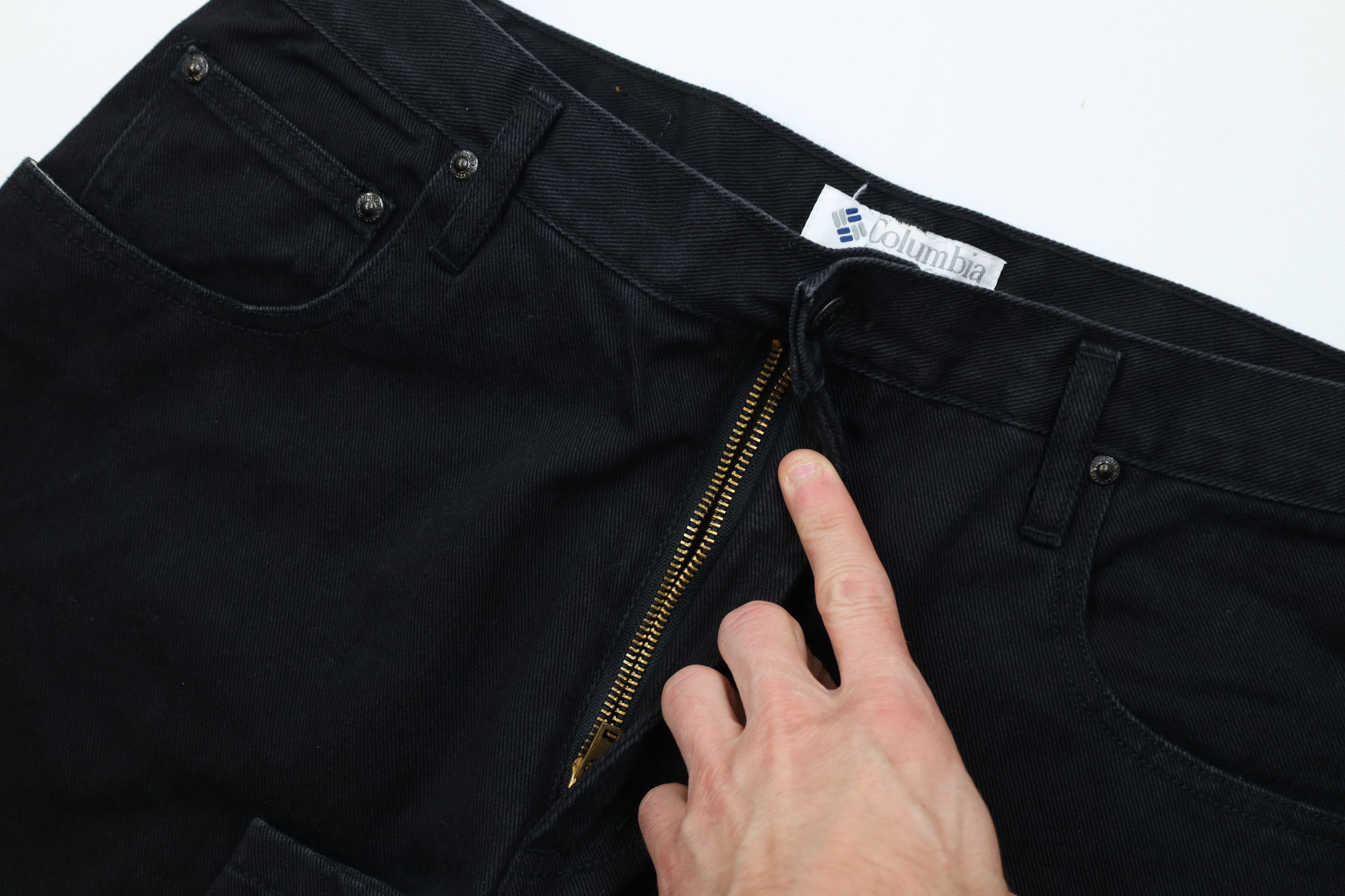Columbia Deadstock Vintage 90s Columbia Tapered Leg Jeans Black Size 40" / US 18 - 5 Thumbnail