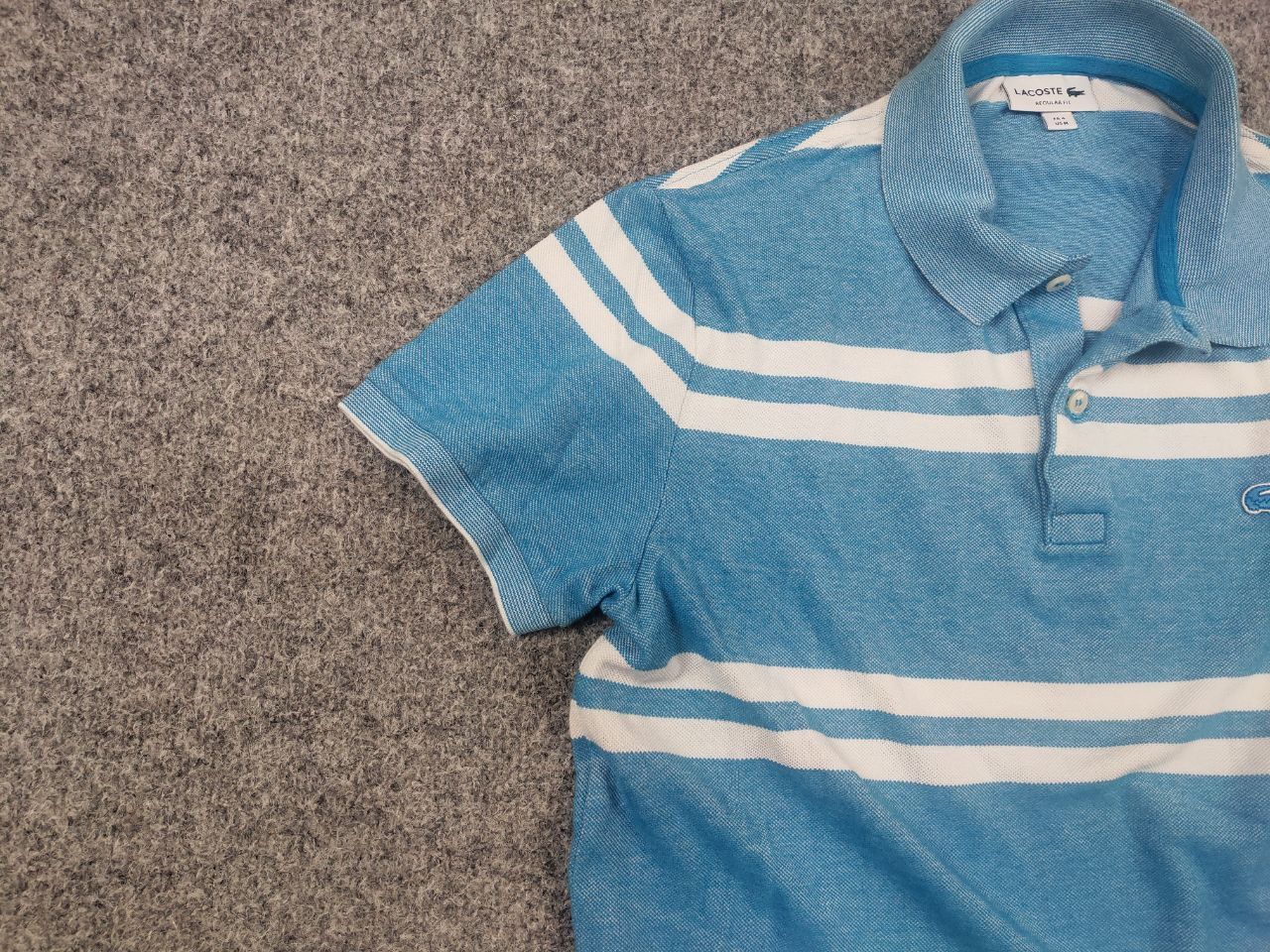 Lacoste Lacoste Regular Fit striped blue polo shirt Vintage Tee Size US M / EU 48-50 / 2 - 4 Thumbnail