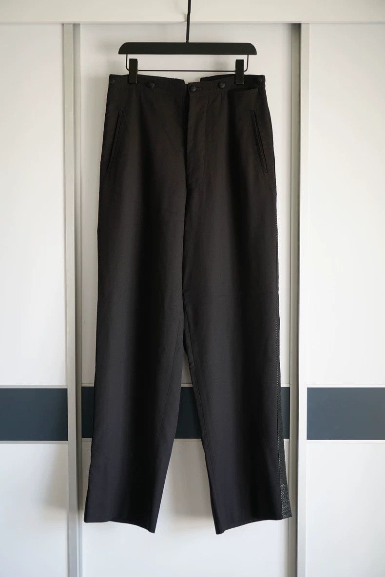 Yohji Yamamoto Yohji Yamamoto Woven Lace Detail Trousers Size US 31 - 1 Thumbnail