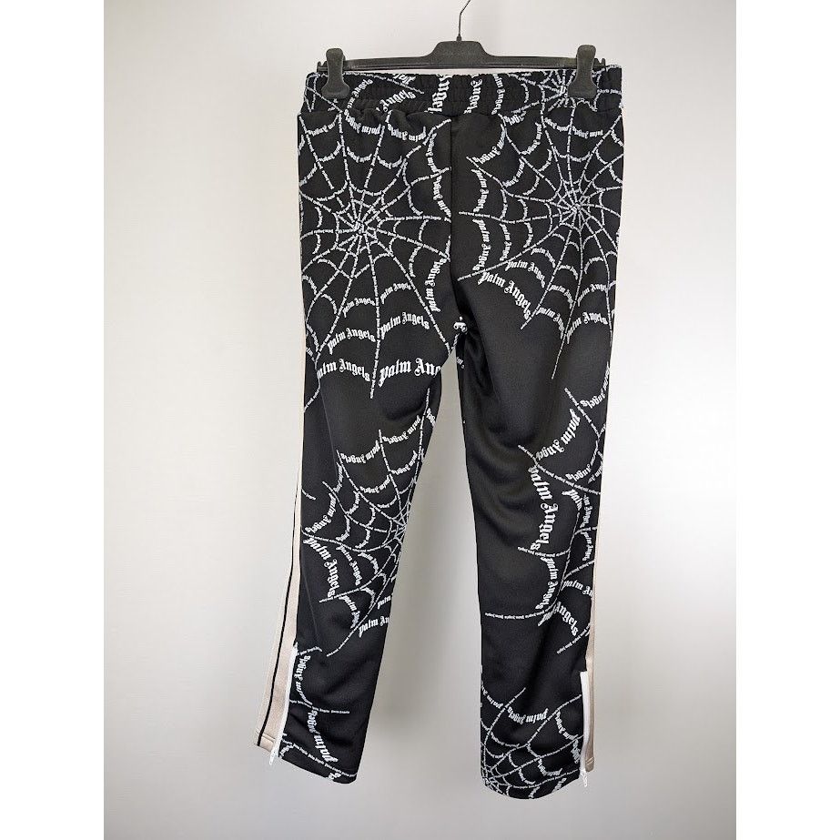 Palm Angels o1rshd1 Spider Web Classic Track Pant in Black Off White Size US 36 / EU 52 - 12 Thumbnail
