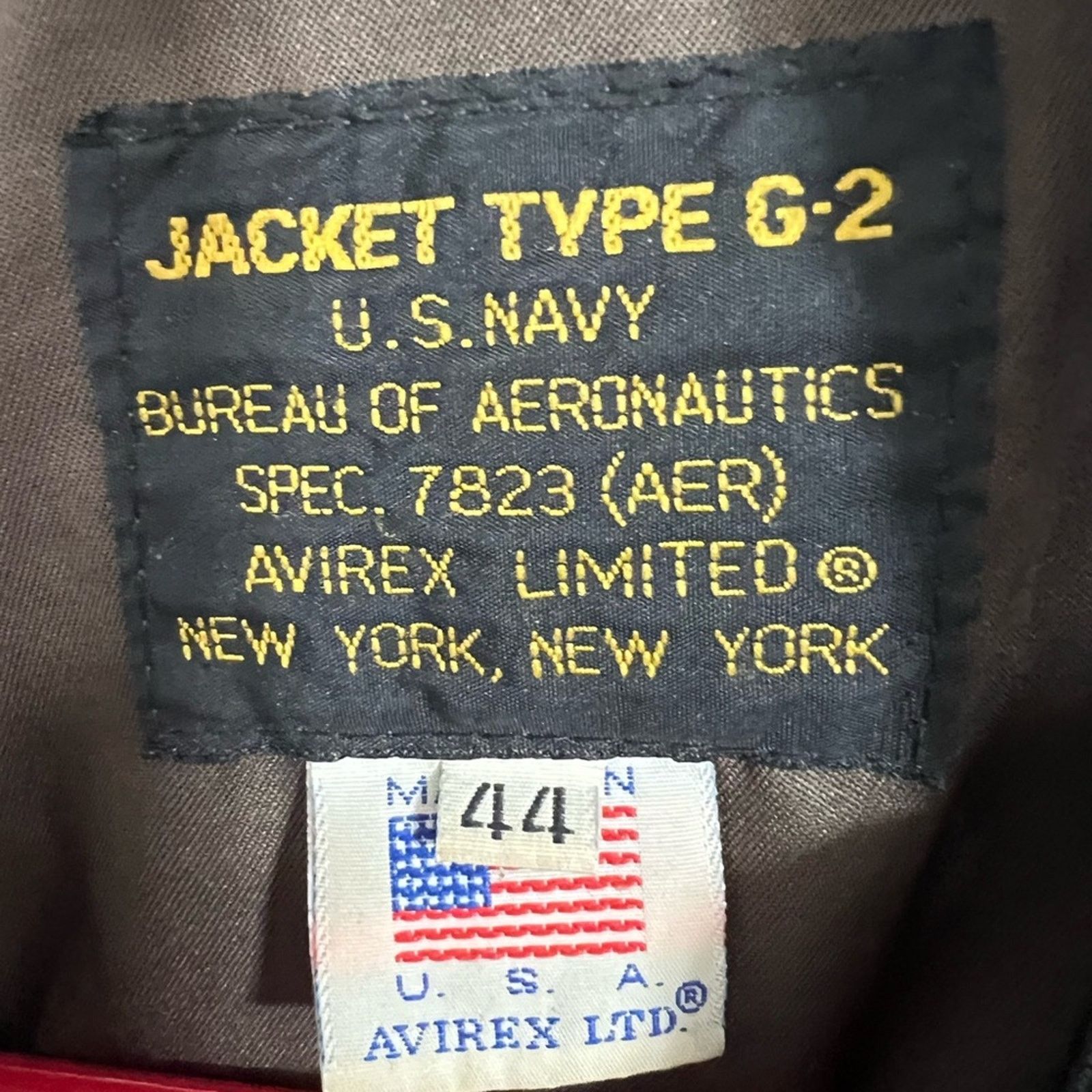 Avirex Avirex G-2 Jacket Mens 44 L Goatskin Leather US Navy Bomber Size US L / EU 52-54 / 3 - 5 Thumbnail