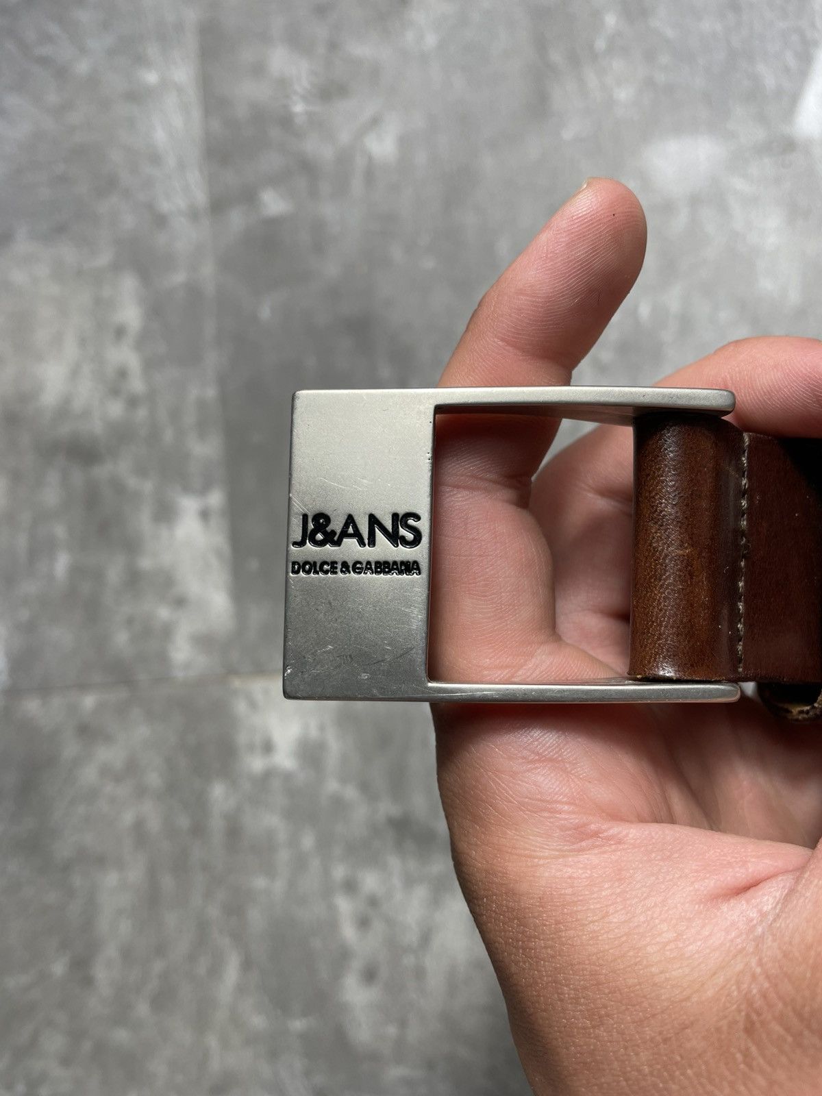Dolce & Gabbana Vintage Dolce & Gabbana J&ANS Brown Leather Belt Y2K Size ONE SIZE - 2 Thumbnail