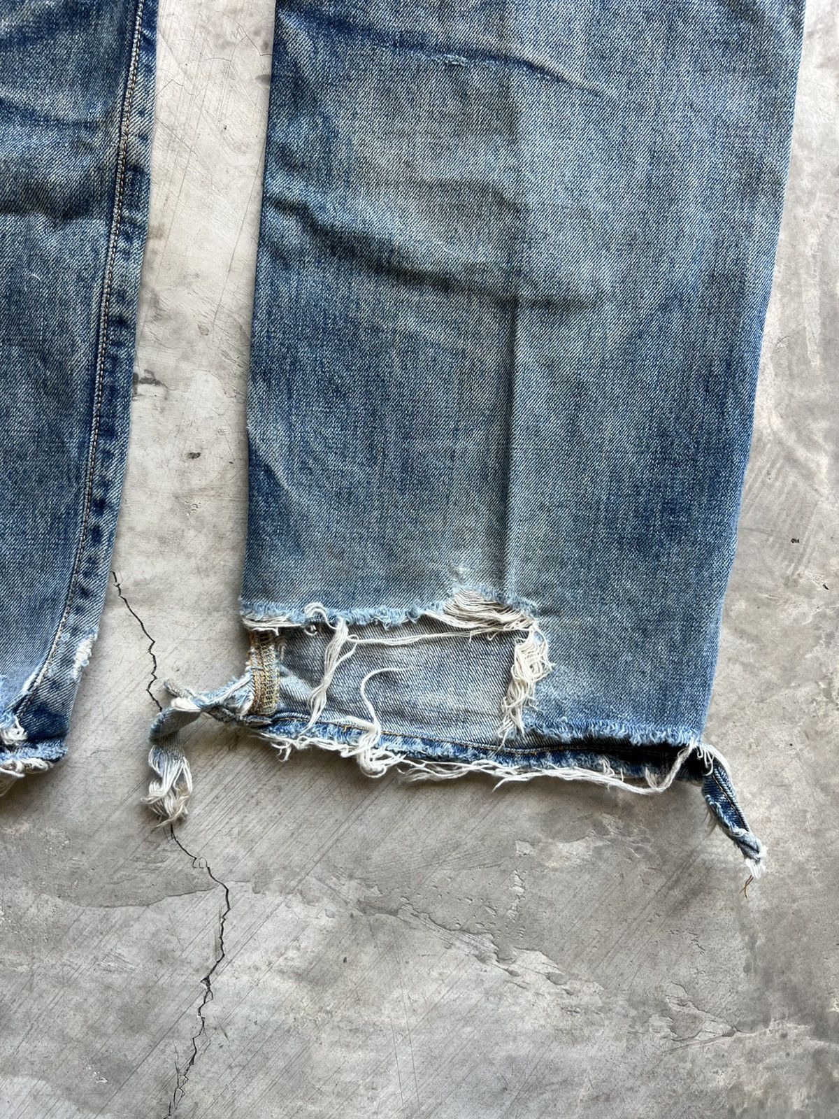 Edwin Vintage Edwin 505 Selvedge Distressed Denim Jeans Size US 31 - 5 Thumbnail