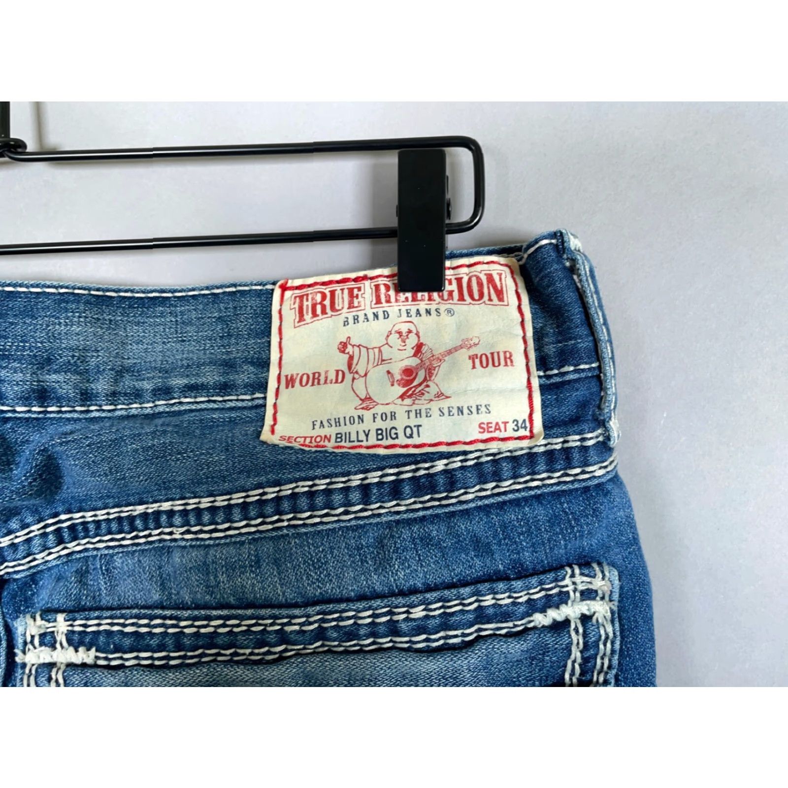 【希少】TRUE RELIGIONトゥルーレリジョン BILLY BIG QT Men's Authentic True Religion Billy Super QT Jeans 31x31