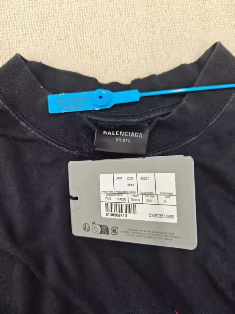 Balenciaga Balenciaga Faded Jersey short sleeve T-shirt Size US M / EU 48-50 / 2 - 5 Thumbnail