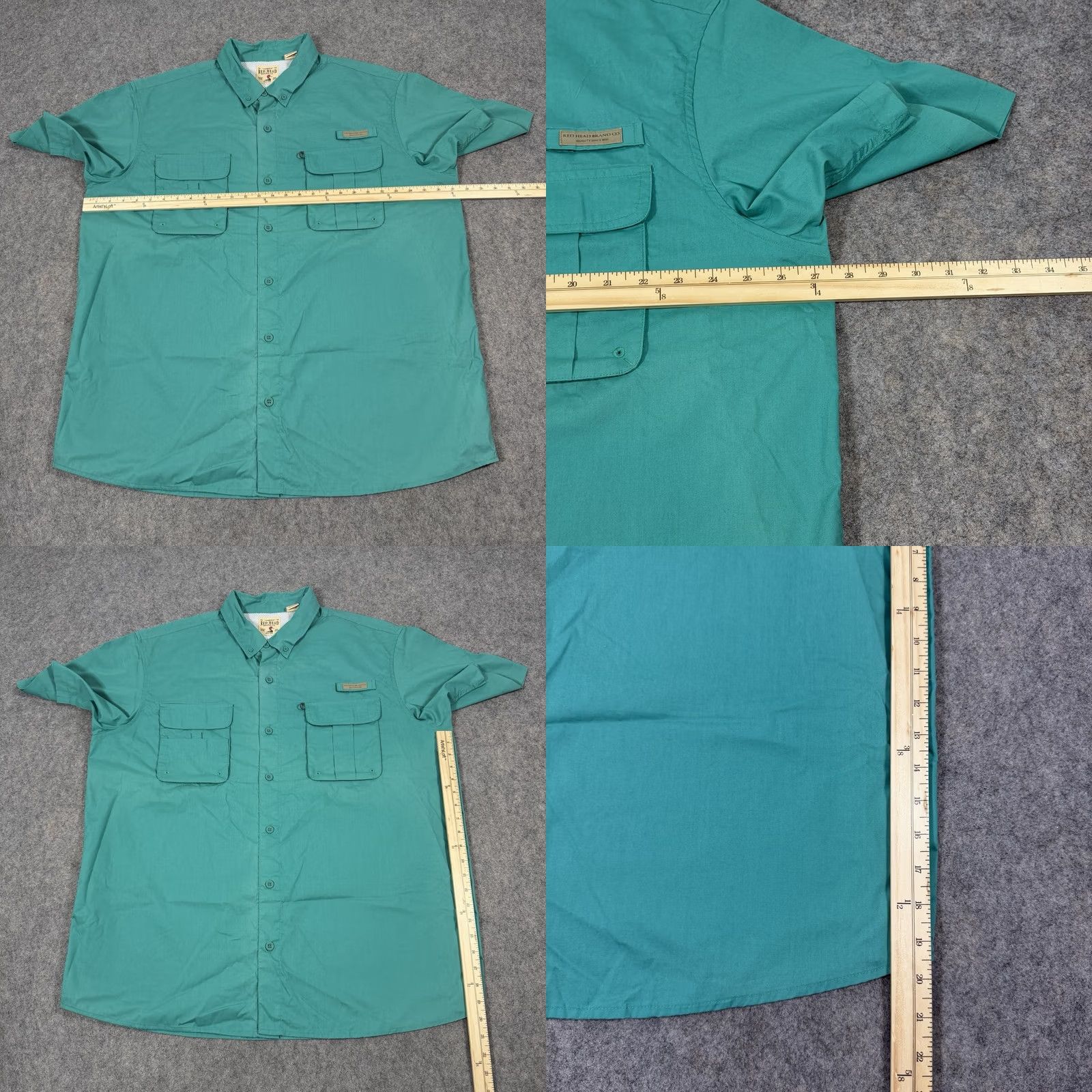 Altea RedHead Button-Up Shirt Men's 2XL Teal Green Lightweight Casual Outdoor Shirt Size US XXL / EU 58 / 5 - 8 Thumbnail