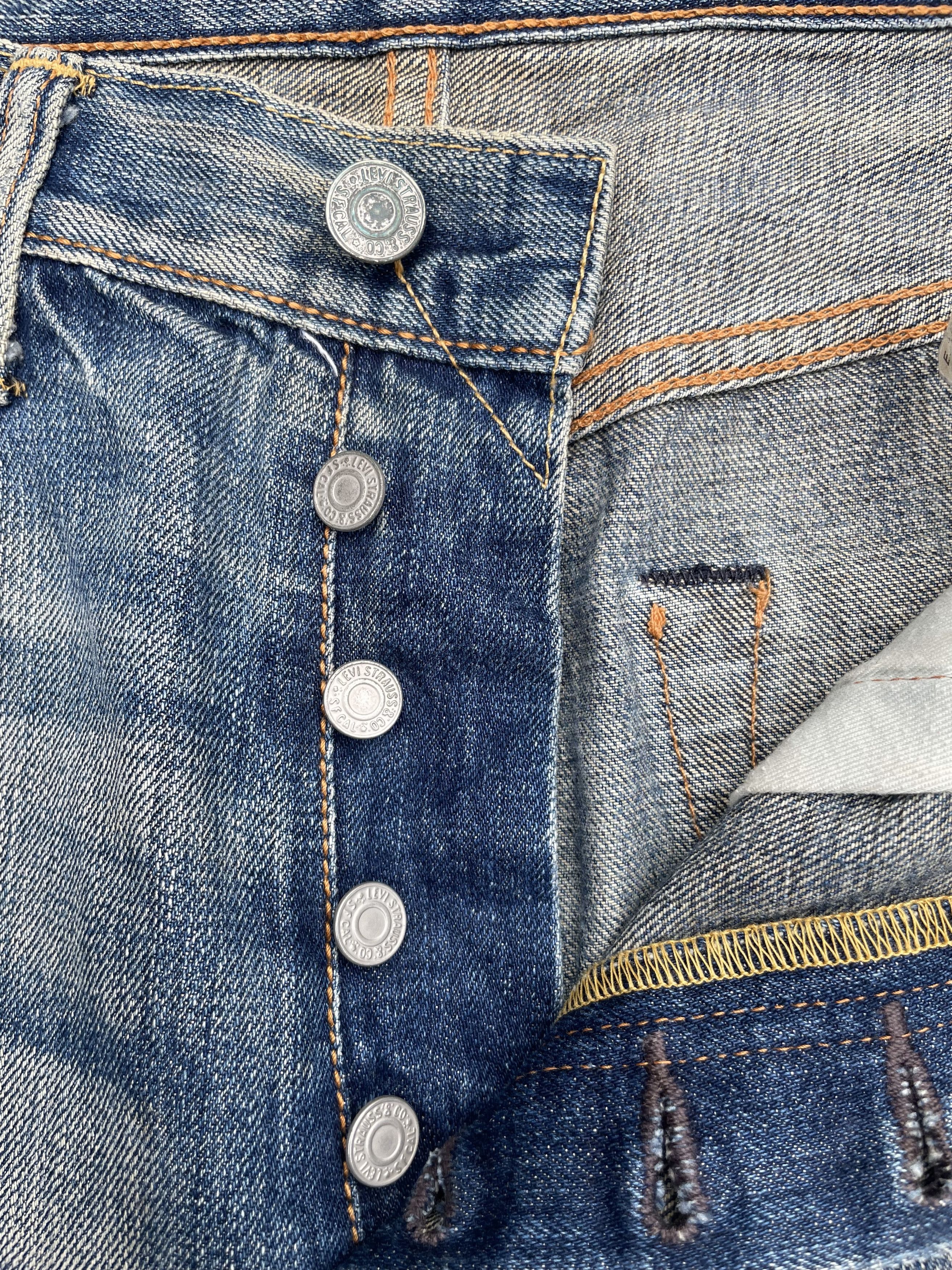 Levi's Levis 501 Faded Distresed Denim Size US 34 / EU 50 - 14 Thumbnail