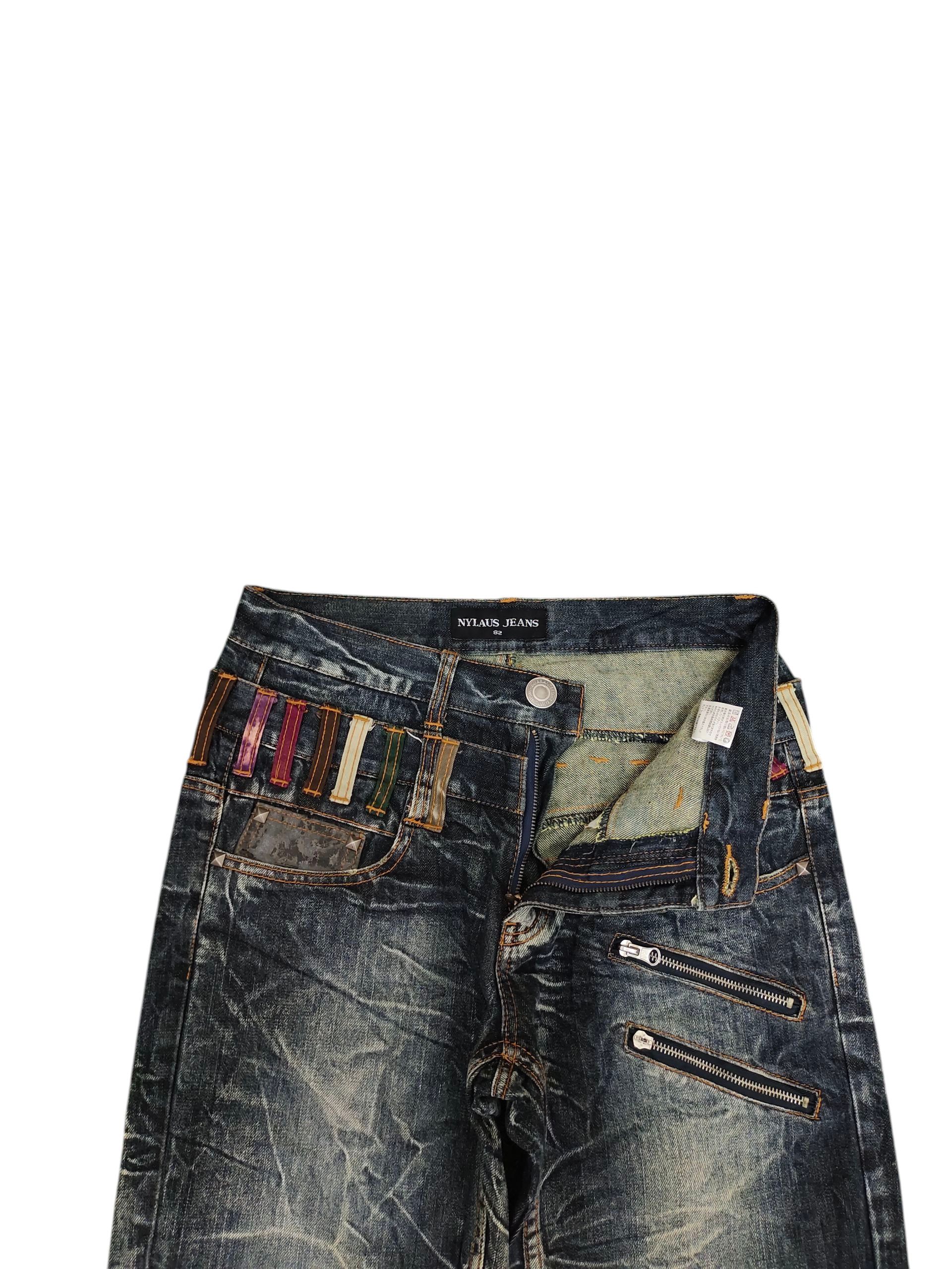 Undercover Japanese Brand Nylaus Double Waist Studded Denim Jeans Size US 31 - 7 Thumbnail