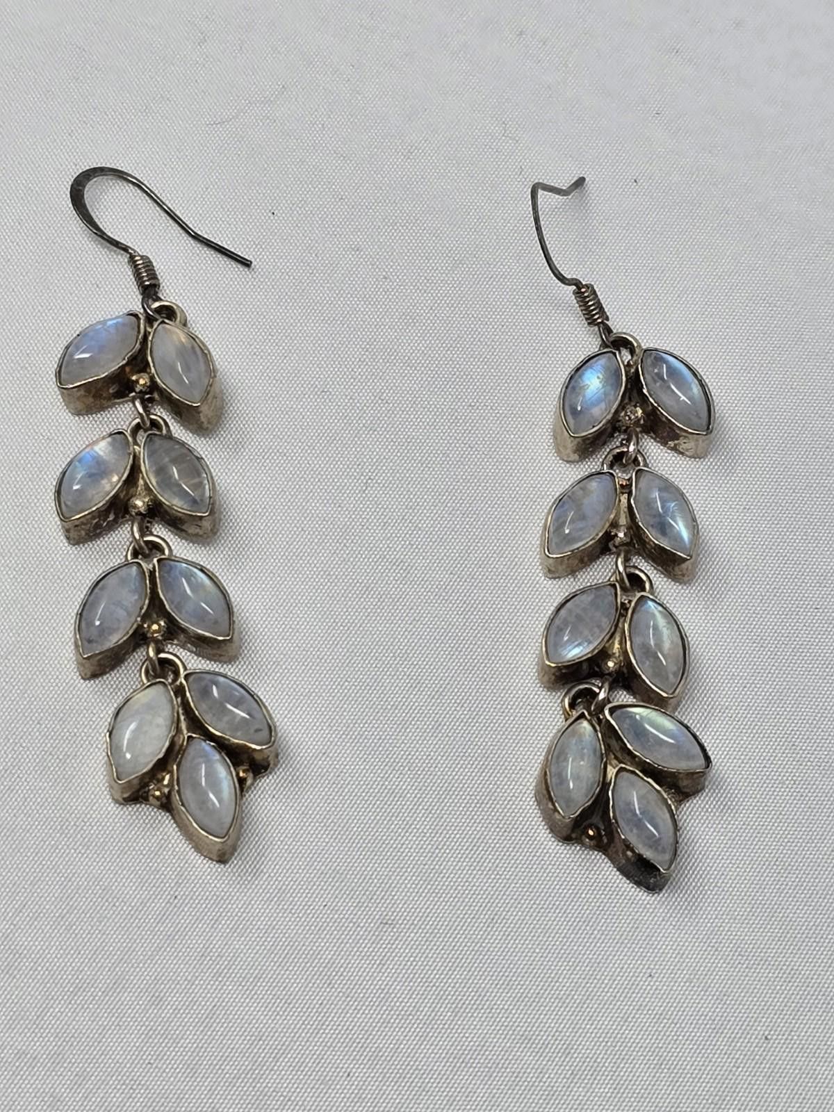Bonobos Handmade 925 Sterling Silver Dangle Earrings w/ Blue Glass Size ONE SIZE - 1 Thumbnail