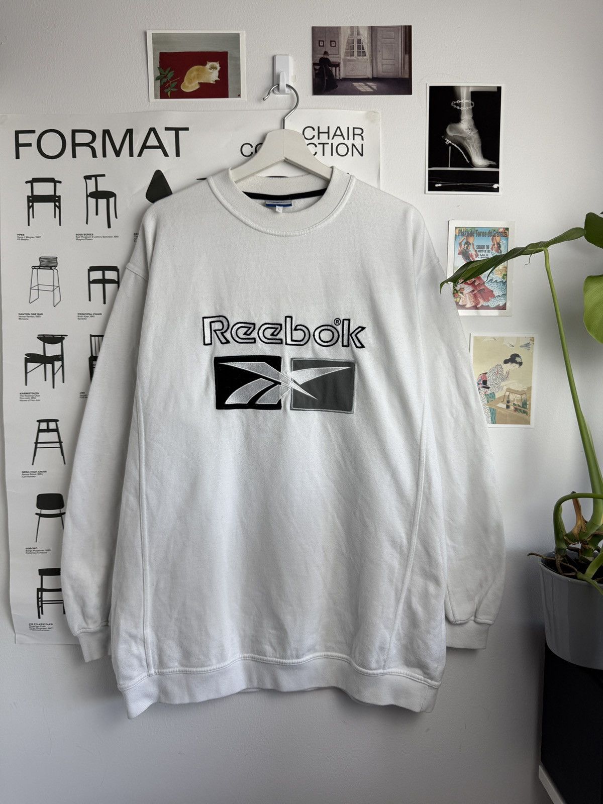 Reebok × Vintage Vintage 90s Reebok big logo baggy sweatshirt L skate hiphop Size US L / EU 52-54 / 3 - 1 Thumbnail