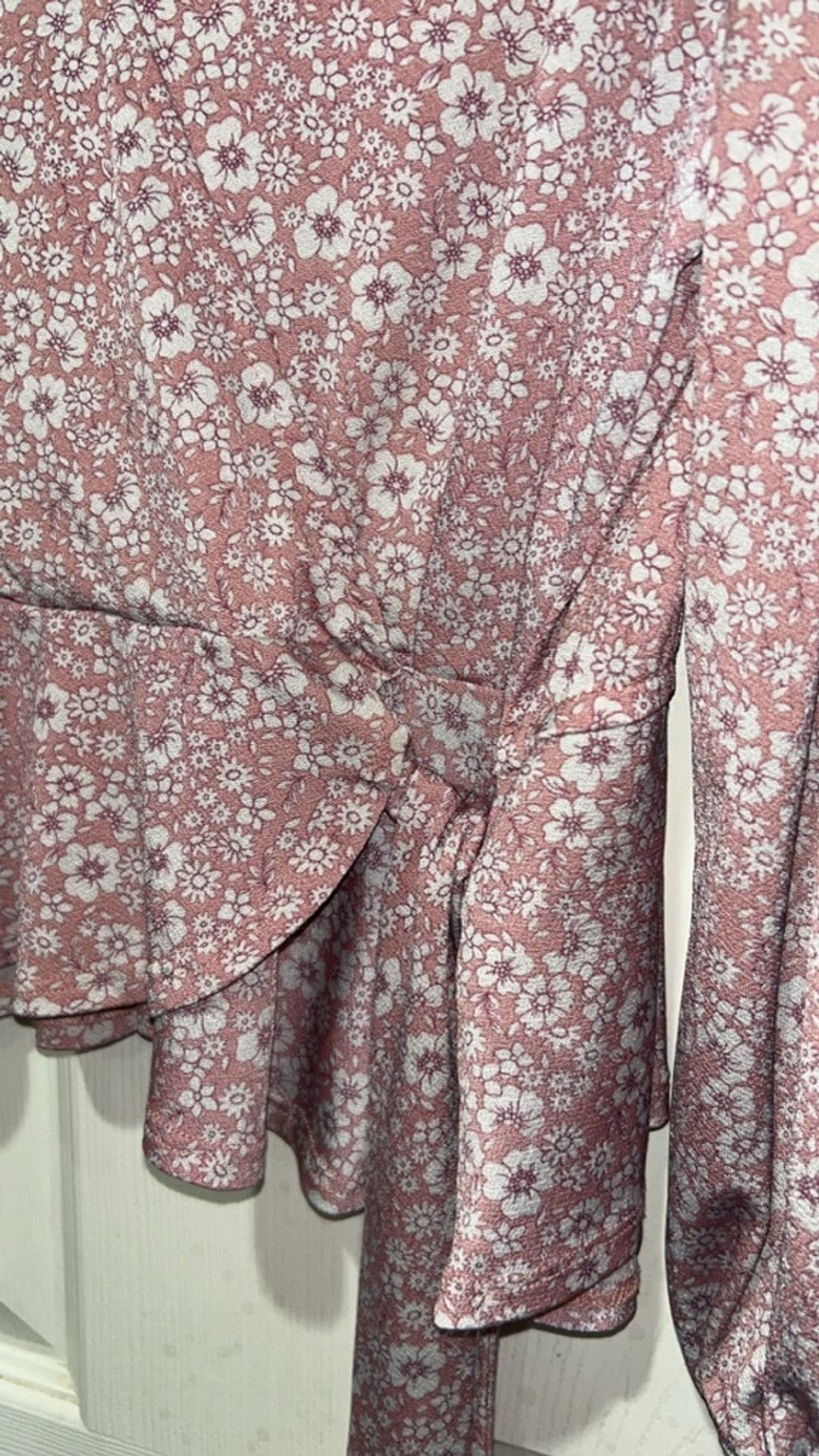 Other Women's Meraki Pink & White Floral Wrap Blouse XL Size XL / US 12-14 / IT 48-50 - 3 Thumbnail