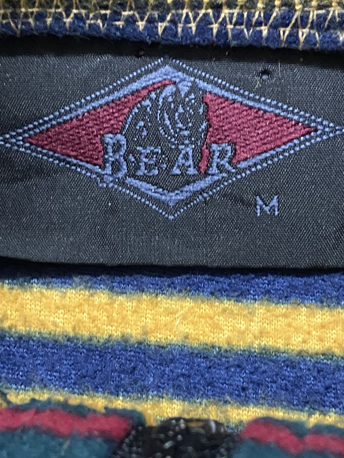 Golden Bear × Vintage Vintage 90s Bear Surf Striped Halfzip Fleece Sweatshirt Size US M / EU 48-50 / 2 - 4 Thumbnail