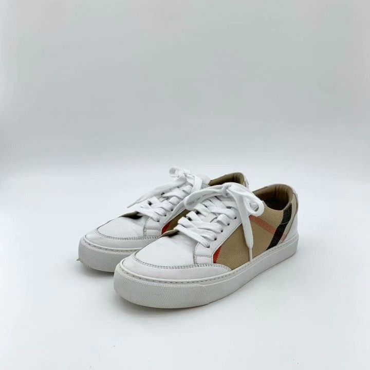 Burberry Burberry House White Check Lace-Up Sneakers Size US 5 / IT 35 - 1 Thumbnail