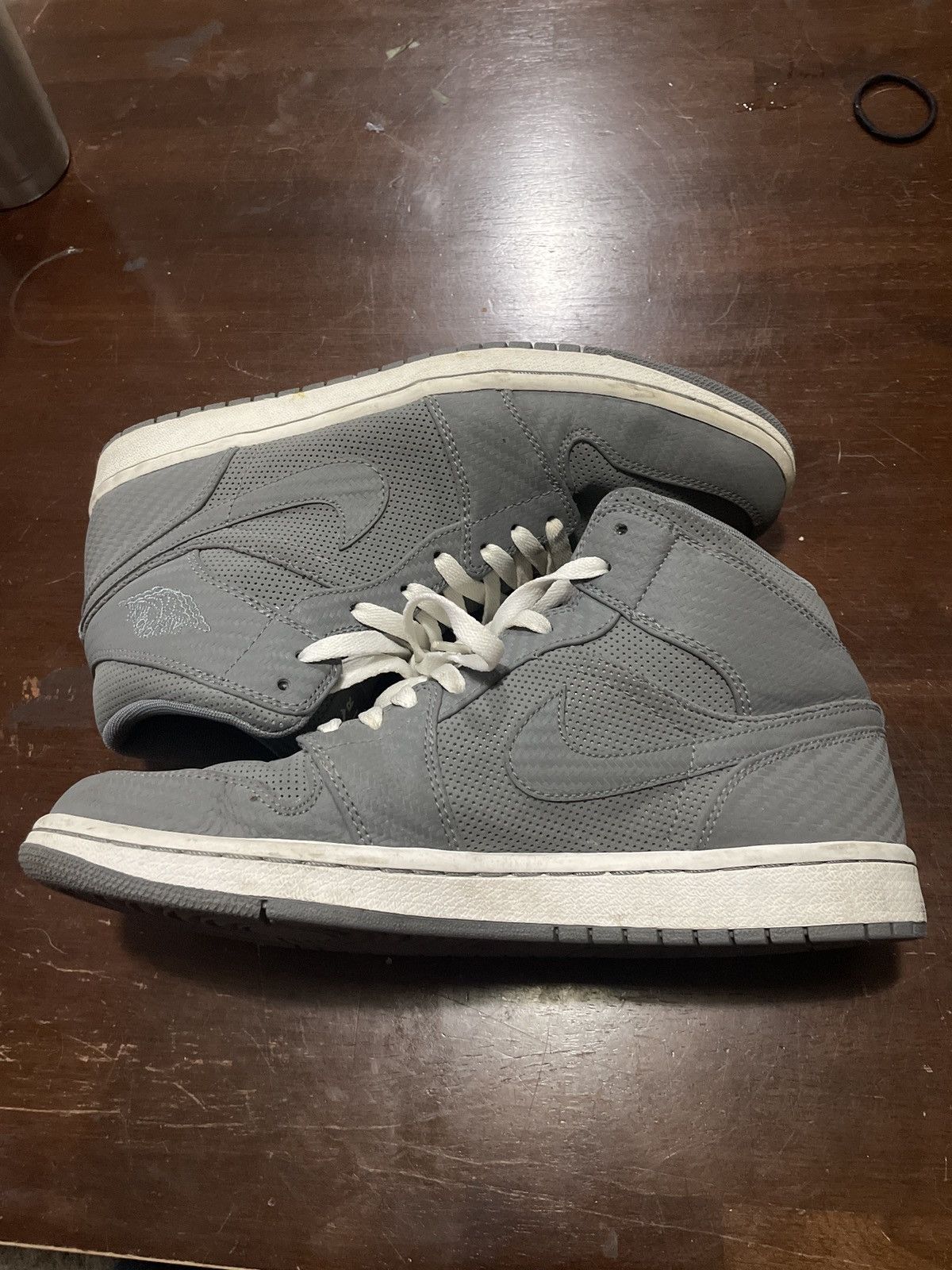 Nike × Vintage JORDAN 1 COOL GREY CARBON MIDS Size US 10 / EU 43 - 2 Thumbnail