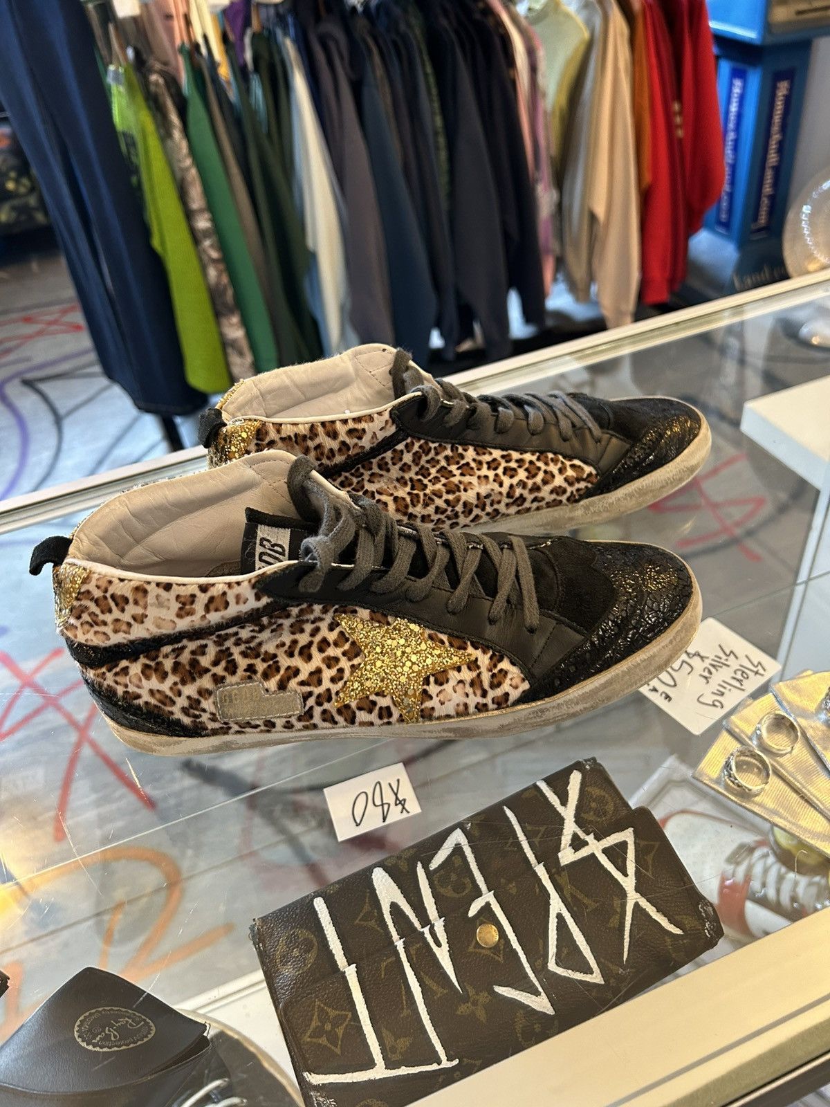Golden Goose high top Leopard Print Golden Goose sneakers Size US 8 / EU 41 - 1 Thumbnail