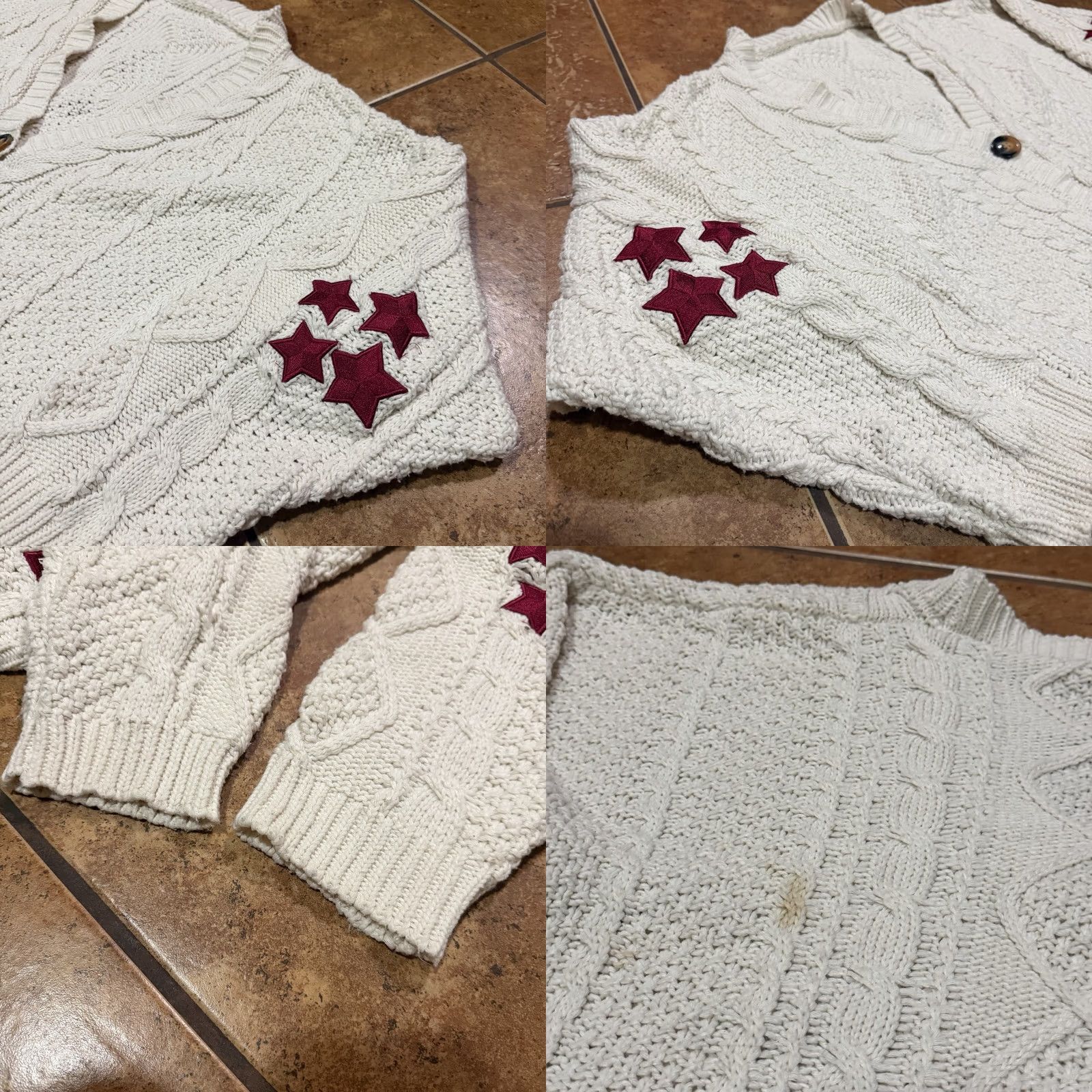 Vintage VINTAGE Taylor Swift Folklore Cardigan Holiday Beige Maroon LIMITED EDITION RARE M/L Sweater Women Cardigan Holiday Theme Mens Womens Girls Boys Size M / US 6-8 / IT 42-44 - 8 Thumbnail