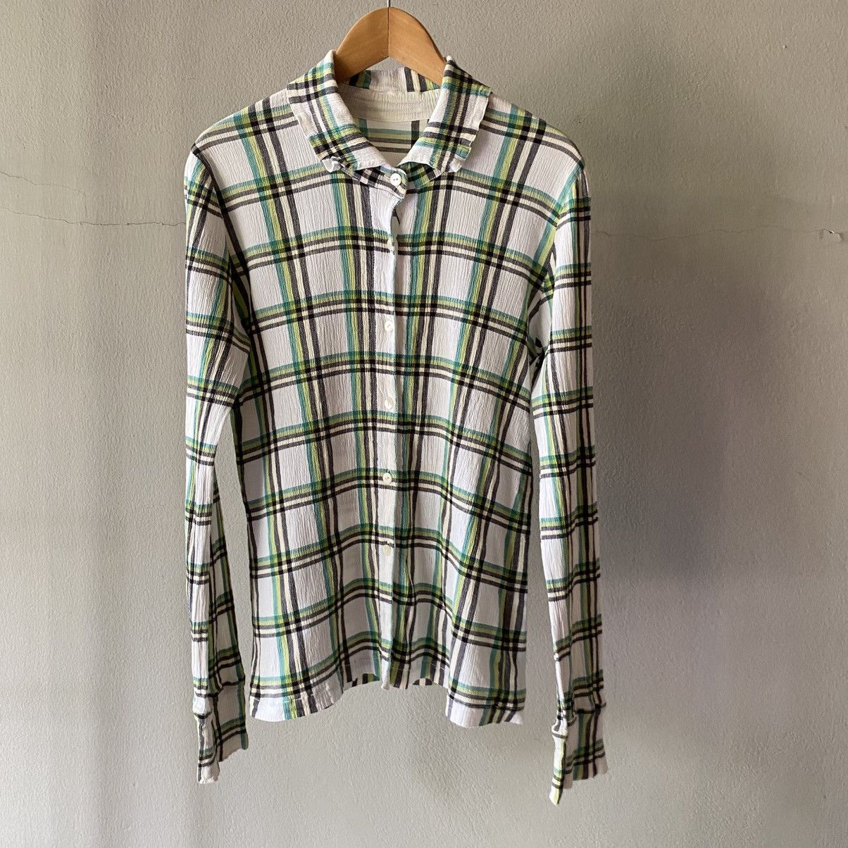 Tsumori Chisato Tsumori Chisato Plaid Long Sleeve Button-Up Shirt Size XS / US 0-2 / IT 36-38 - 7 Thumbnail