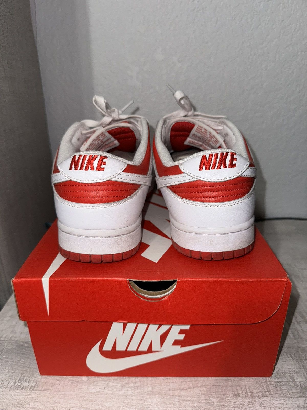 Nike Nike Dunk Low Championship Red Size US 11 / EU 44 - 4 Thumbnail