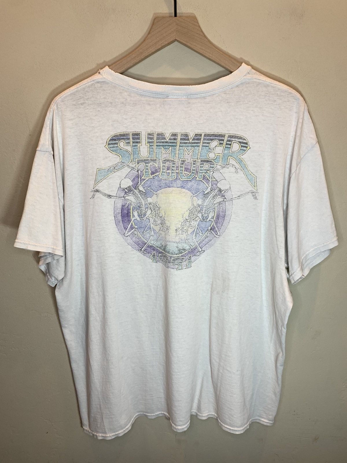 Grateful Dead *RARE* Vintage 1991 Grateful Dead Summer Tour Euro Art Shirt Size US XL / EU 56 / 4 - 2 Thumbnail