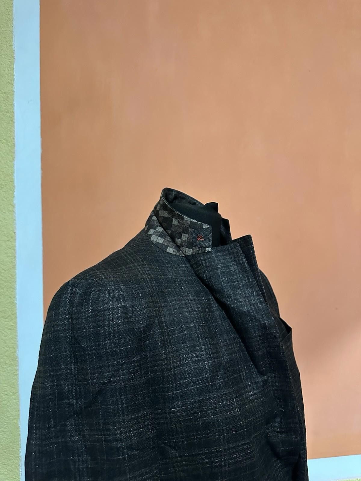 Isaia Napolii Isaia Napoli Slim-Fit Gregory Layered Check Wool Sport Coat Size 48R - 7 Thumbnail